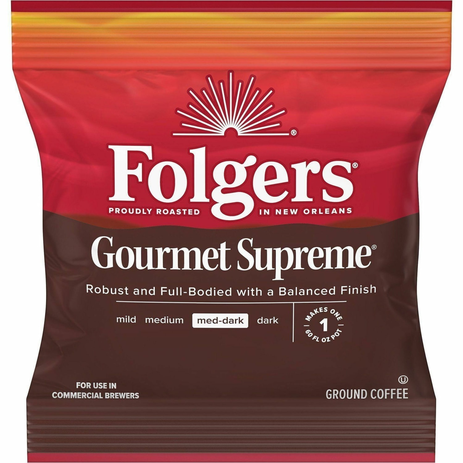 Folgers Gourmet Supreme Ground Coffee, 1.8 Oz., Carton Of 42 Bags - Image 4
