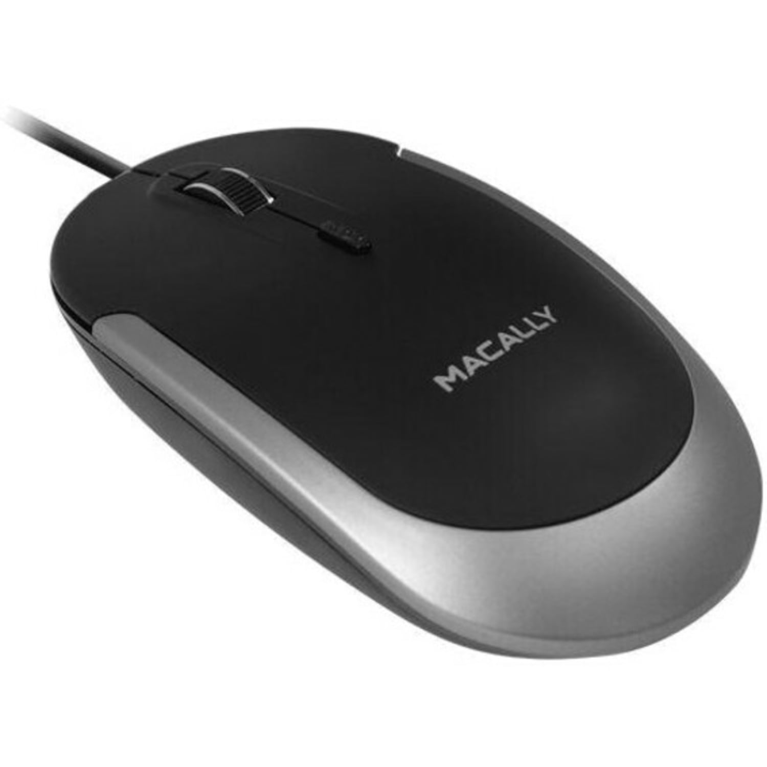 Macally USB-C Optical Quiet Click Mouse for Mac/PC Black & Space Gray - Optical - Cable - Black, Space Gray - UCDYNAMOUSESG - Image 3