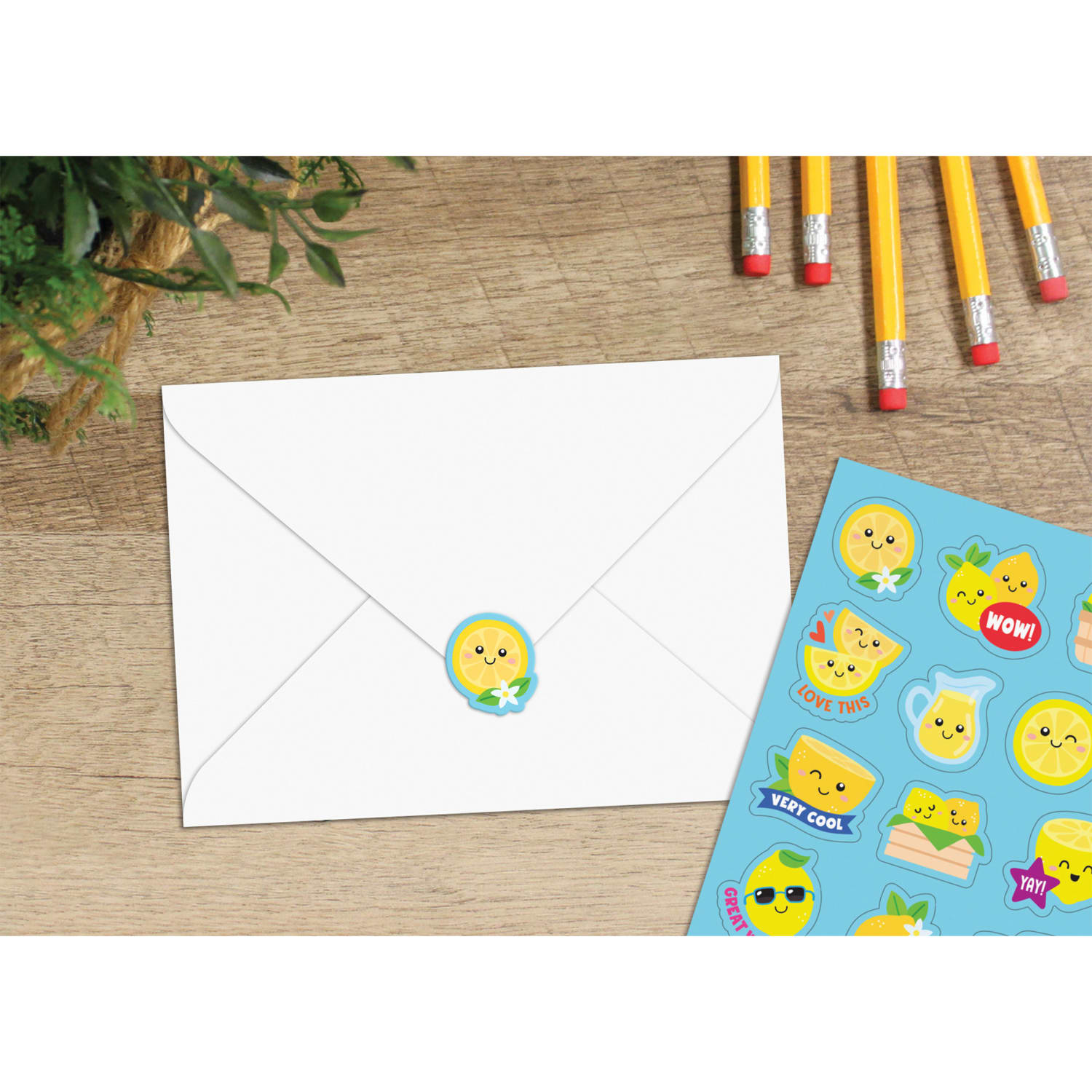 Teacher Created Resources Smelly Stickers, Lemon, 120 Per Pack, Set Of 6 Packs - Image 4
