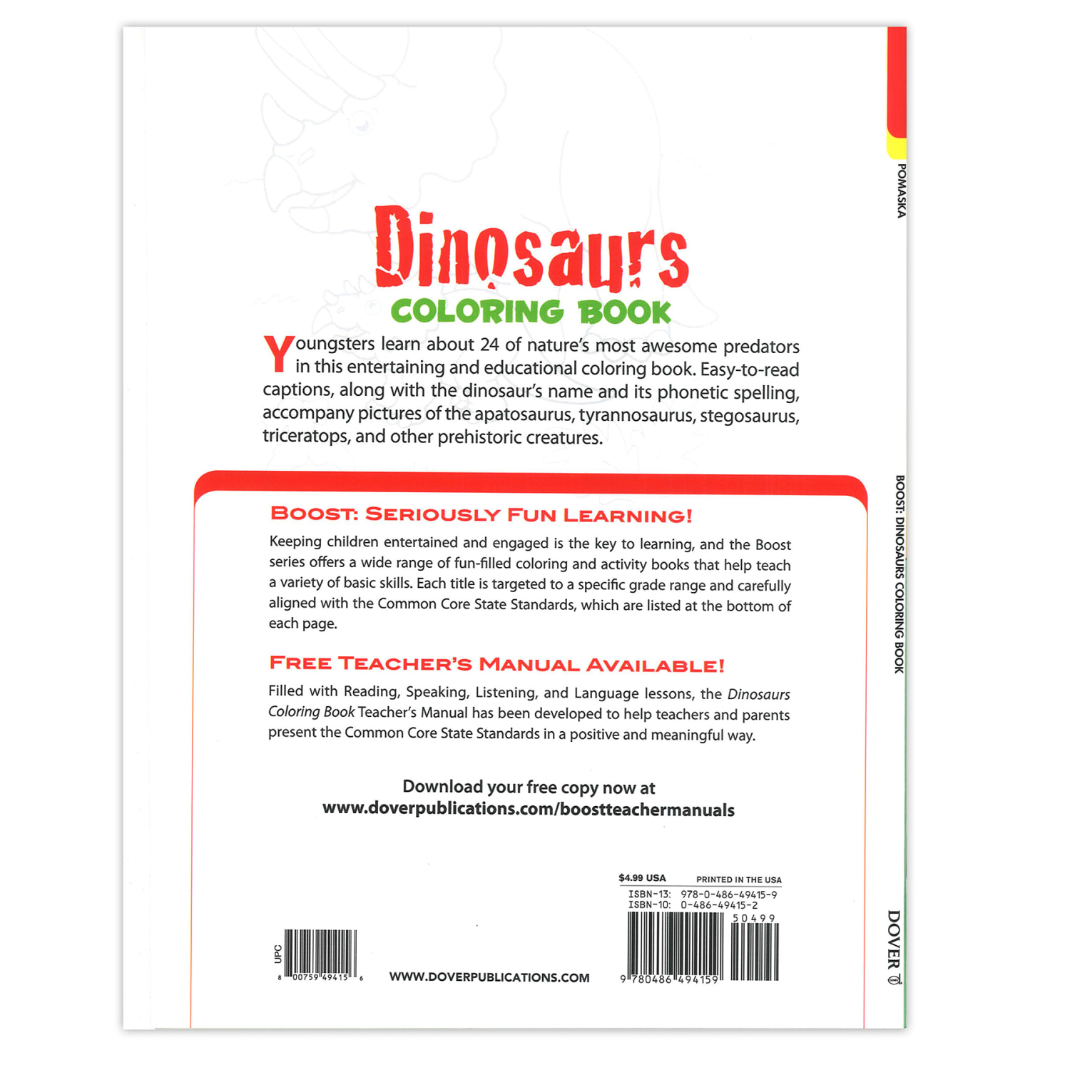 BOOST SERIOUSLY FUN LEARNING Coloring Books, Dinosaurs, Pack Of 6 Books - Image 4