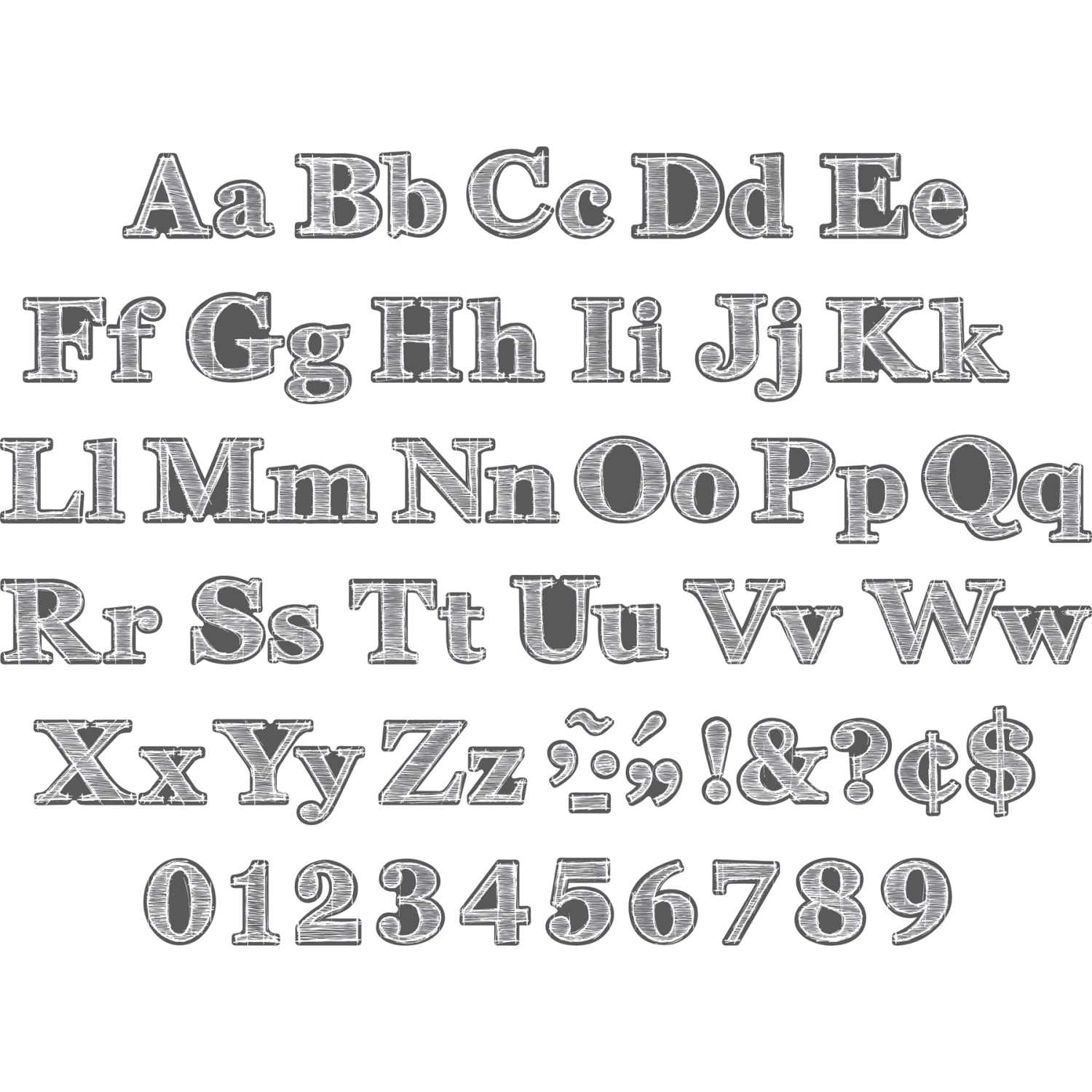 Barker Creek Letter Pop-Outs, 4in, Chalkboard, Pack Of 468 - Image 3