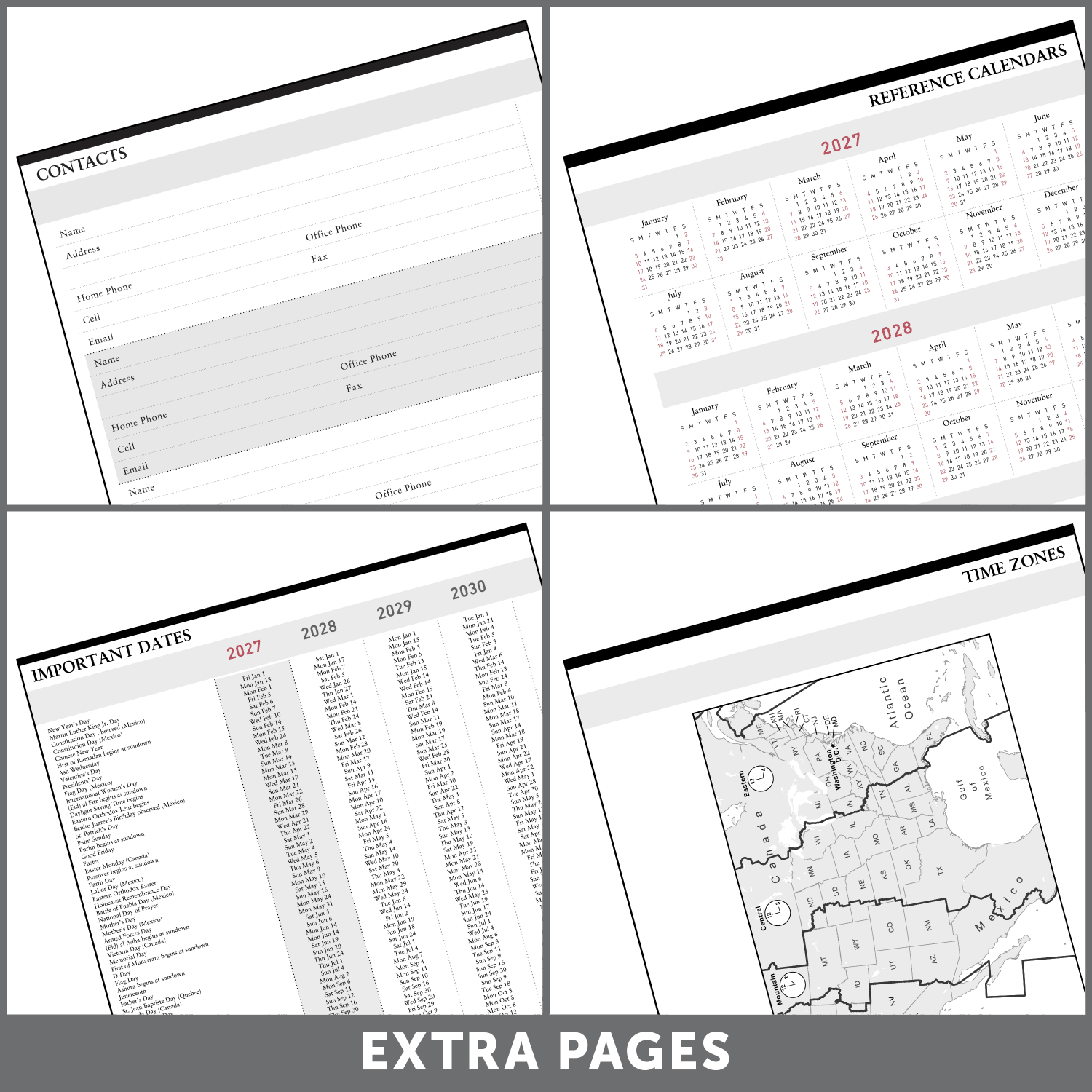 Office Depot Brand Monthly Planner, 9in x 11in, Black, January 2027 to January 2028, OD71060027 - Image 5