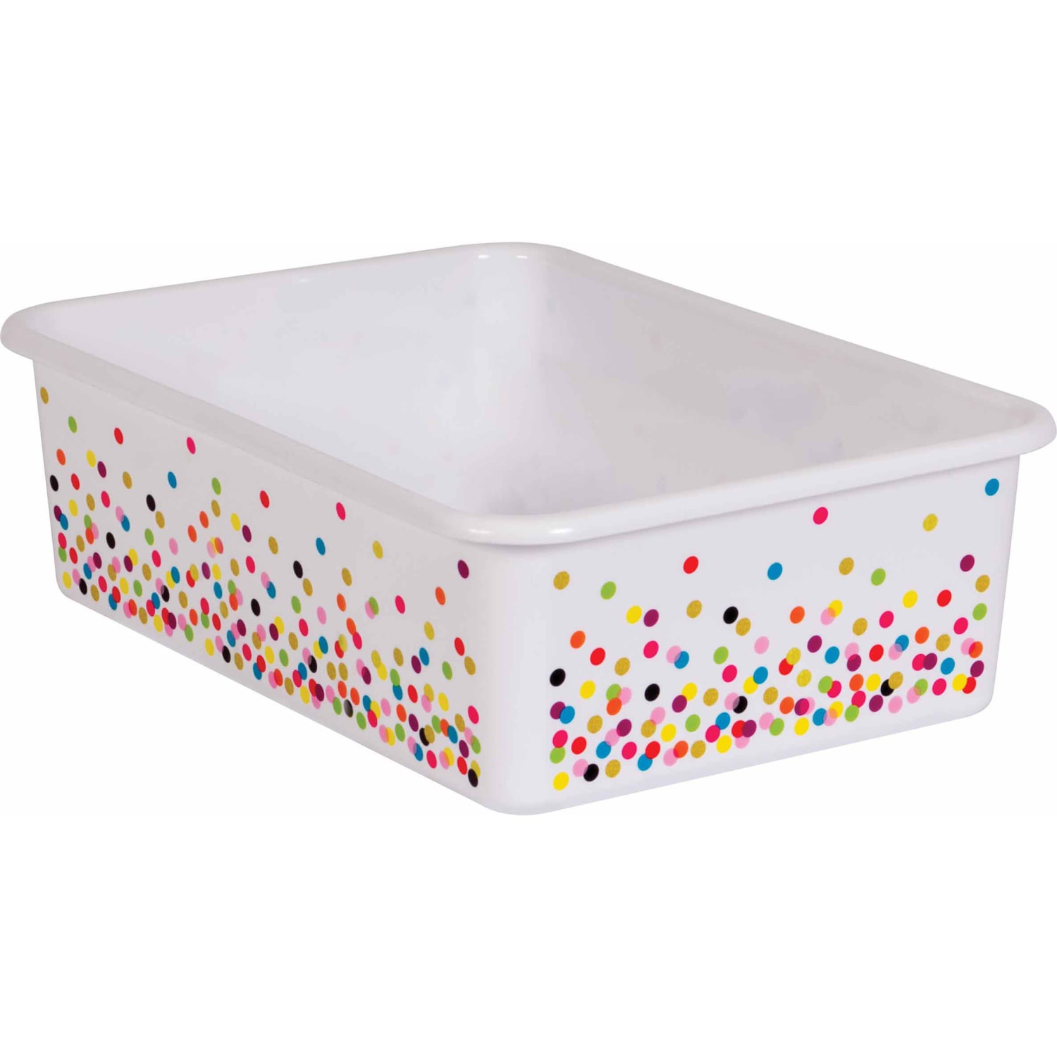Teacher Created Resources Plastic Storage Bin, Large, Confetti, Pack Of 3 - Image 3
