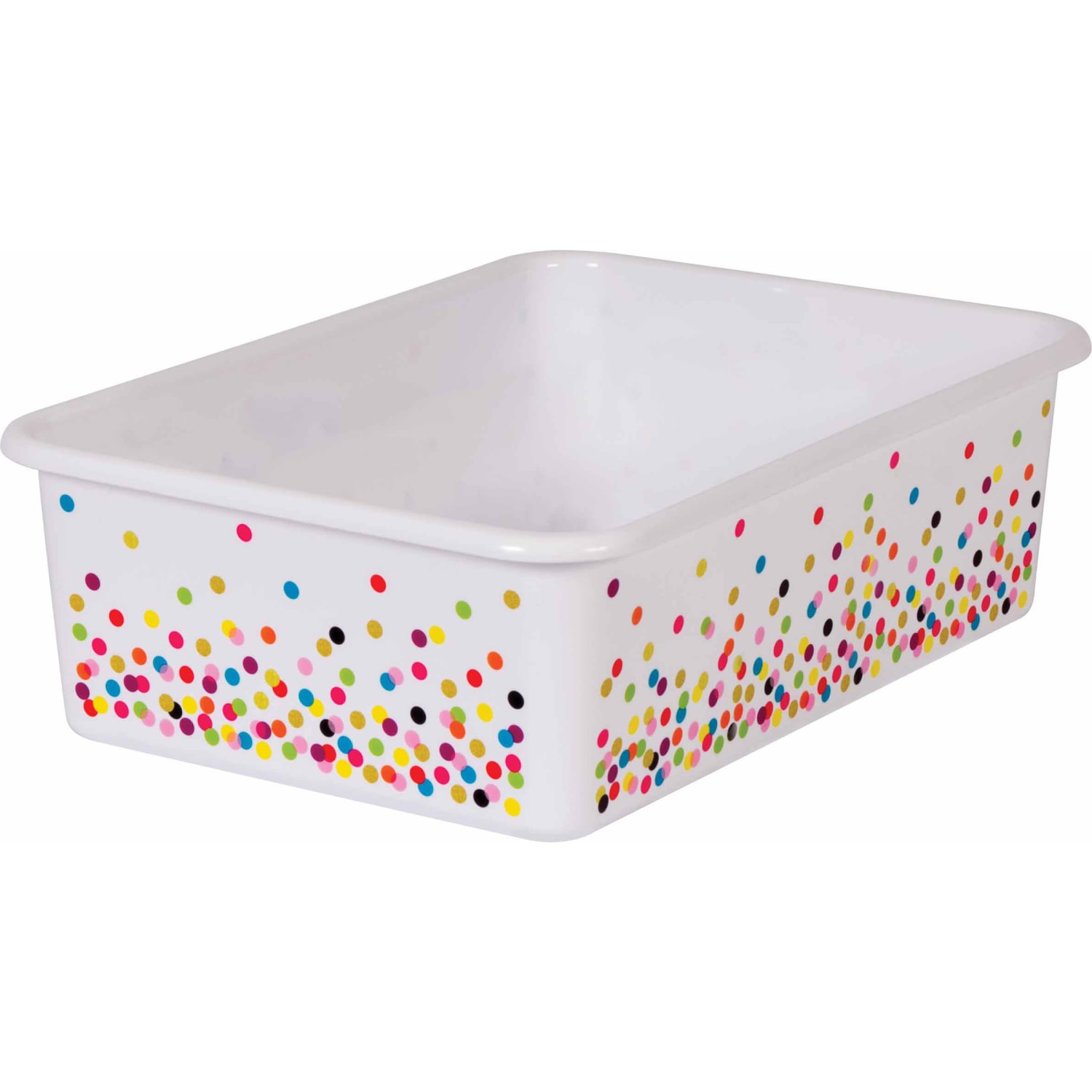 Teacher Created Resources Plastic Storage Bin, Large, Confetti, Pack Of 3 - Image 4