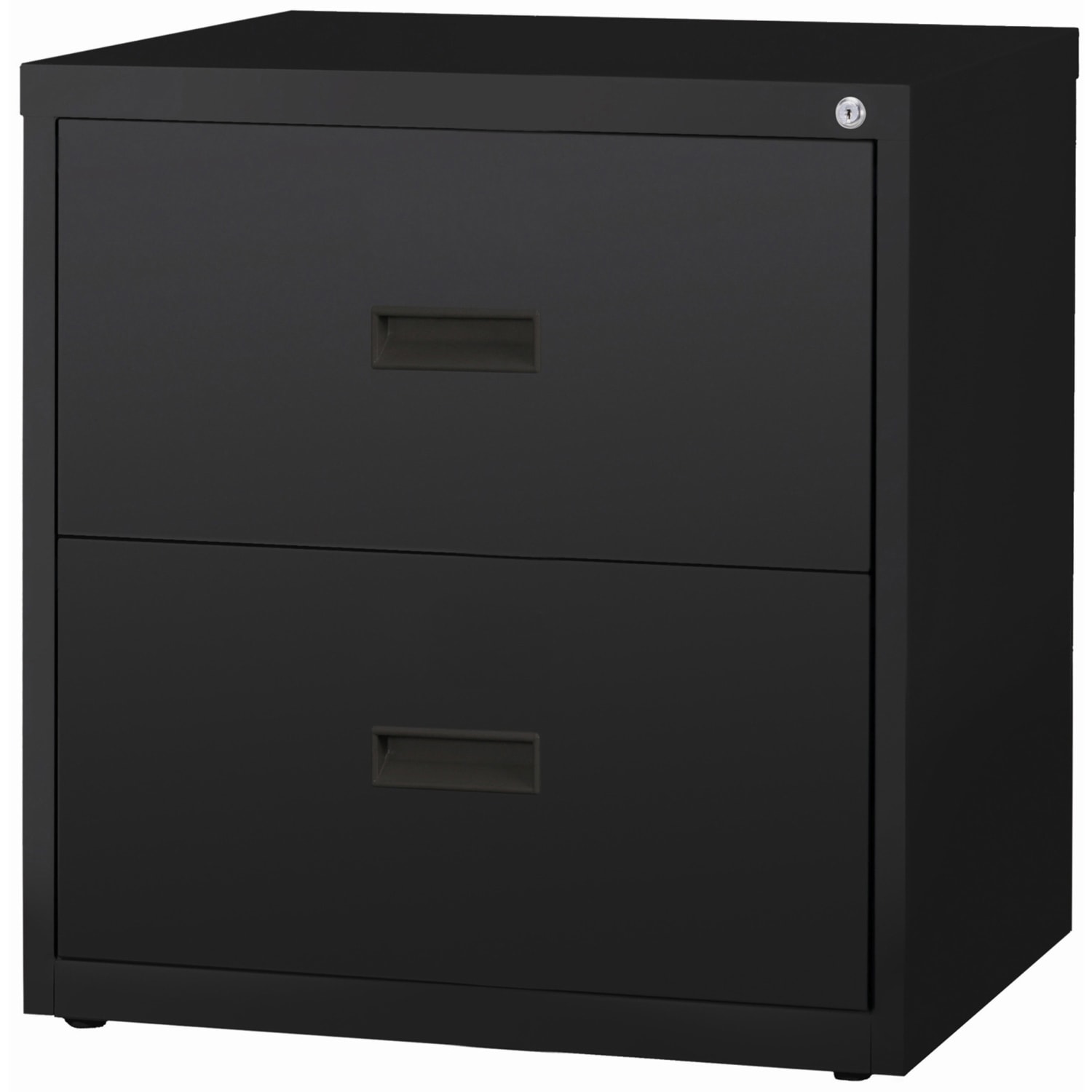 Lorell 30inW x 18-5/8inD Lateral 2-Drawer File Cabinet, Black - Image 4