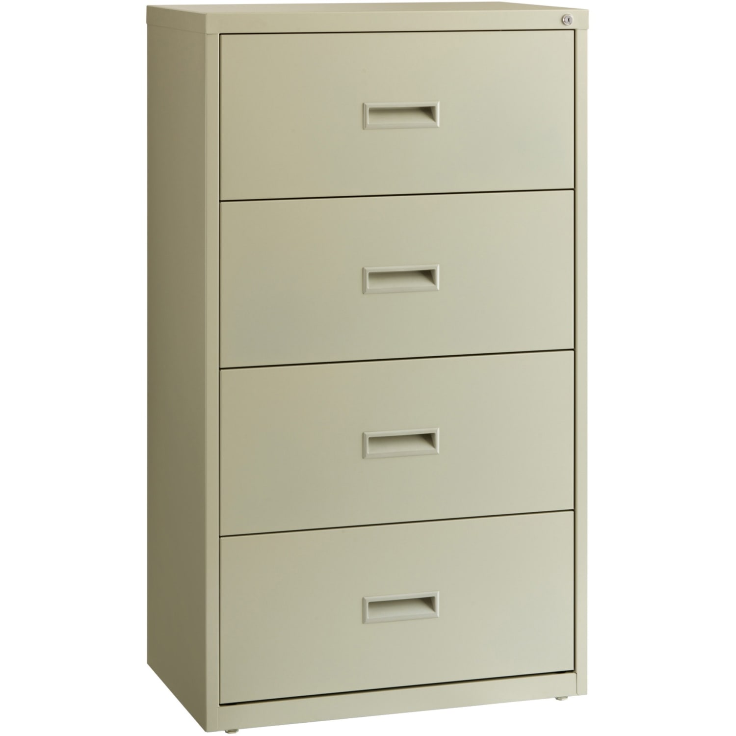 Lorell 30inW x 18-5/8inD Lateral 4-Drawer File Cabinet, Putty - Image 3