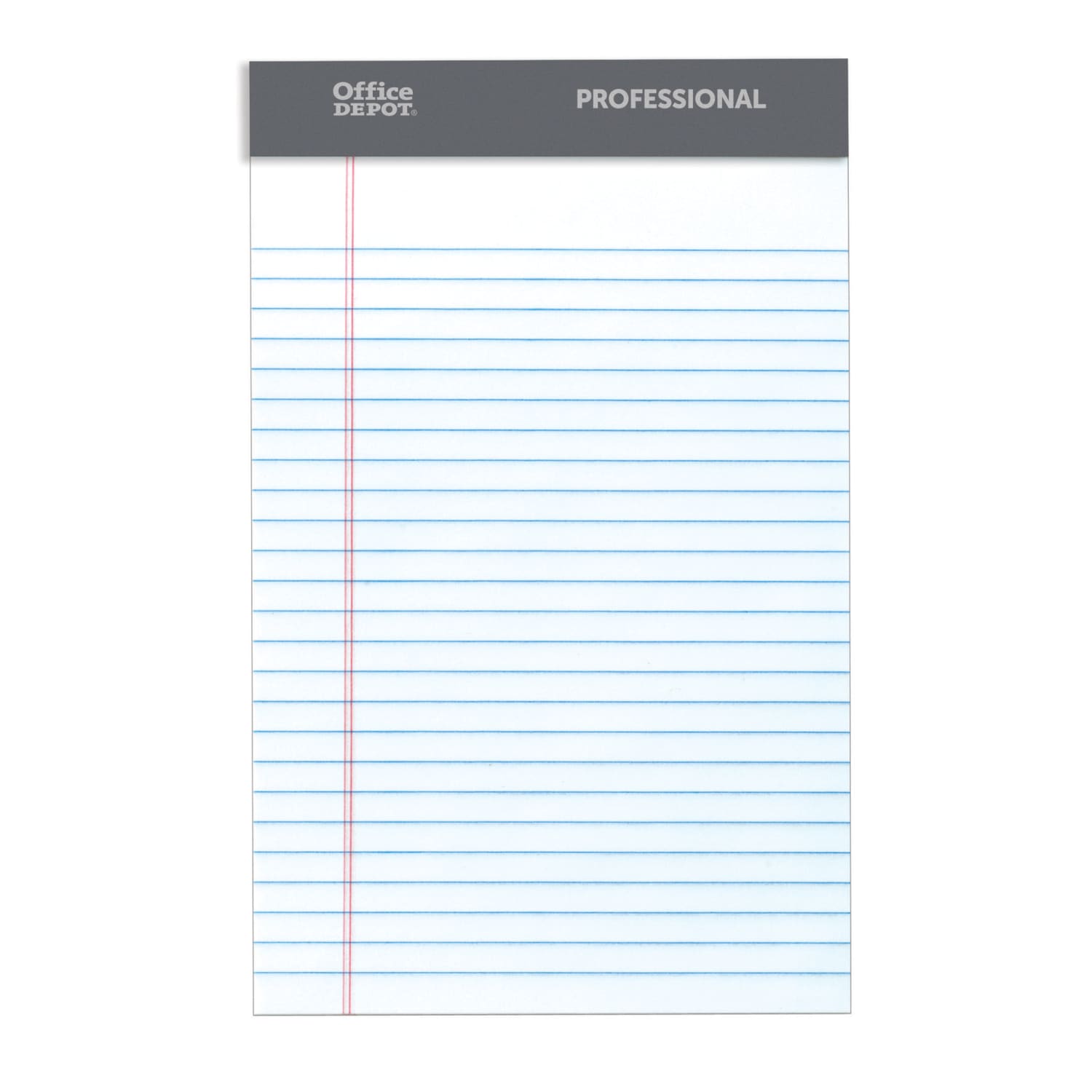 Office Depot Brand Professional Writing Pads, 5in x 8in, Narrow Ruled, 50 Sheets, White, Pack Of 8 - Image 3