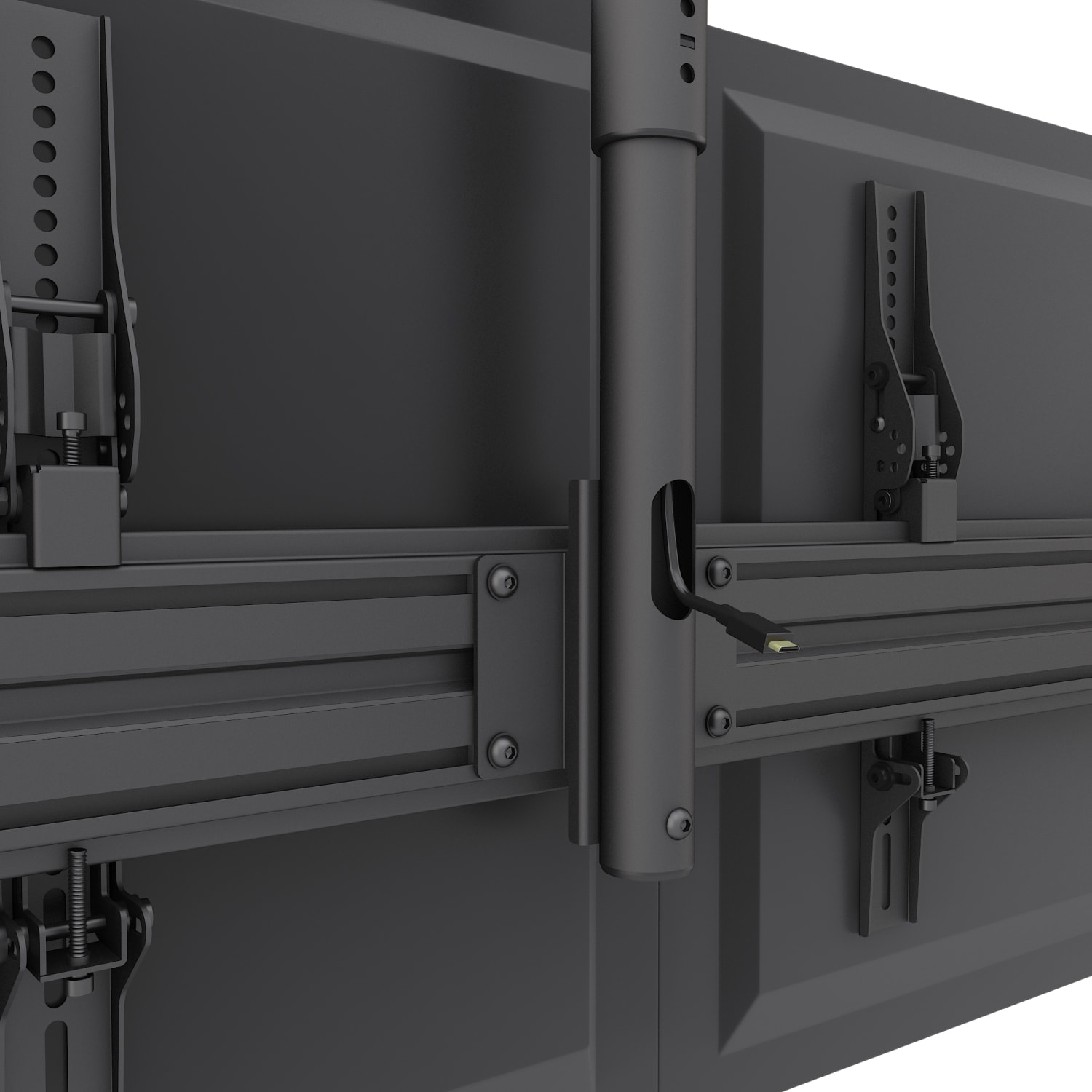 Kanto MBC311T Ceiling Mount for Menu Board, Digital Signage Display, Display Screen, TV - Height Adjustable - 3 Display(s) Supported - 40in to 60in Screen Support - 198 lb Load Capacity - 75 x 75, 600 x 400 - VESA Mount Compatible - Steel, Plastic, Alumin - Image 5