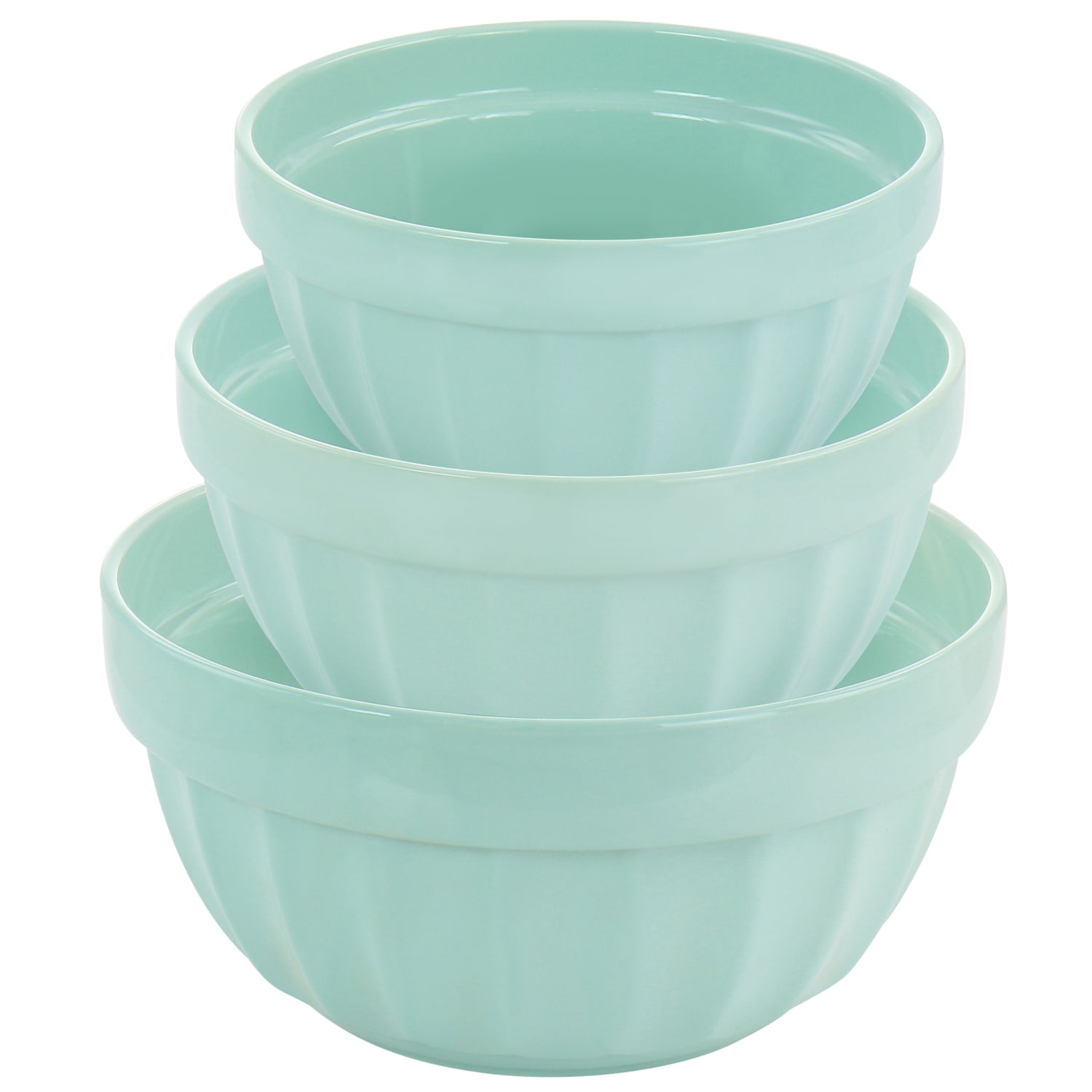 Martha Stewart Stoneware Bowl Set, Mint - Image 5