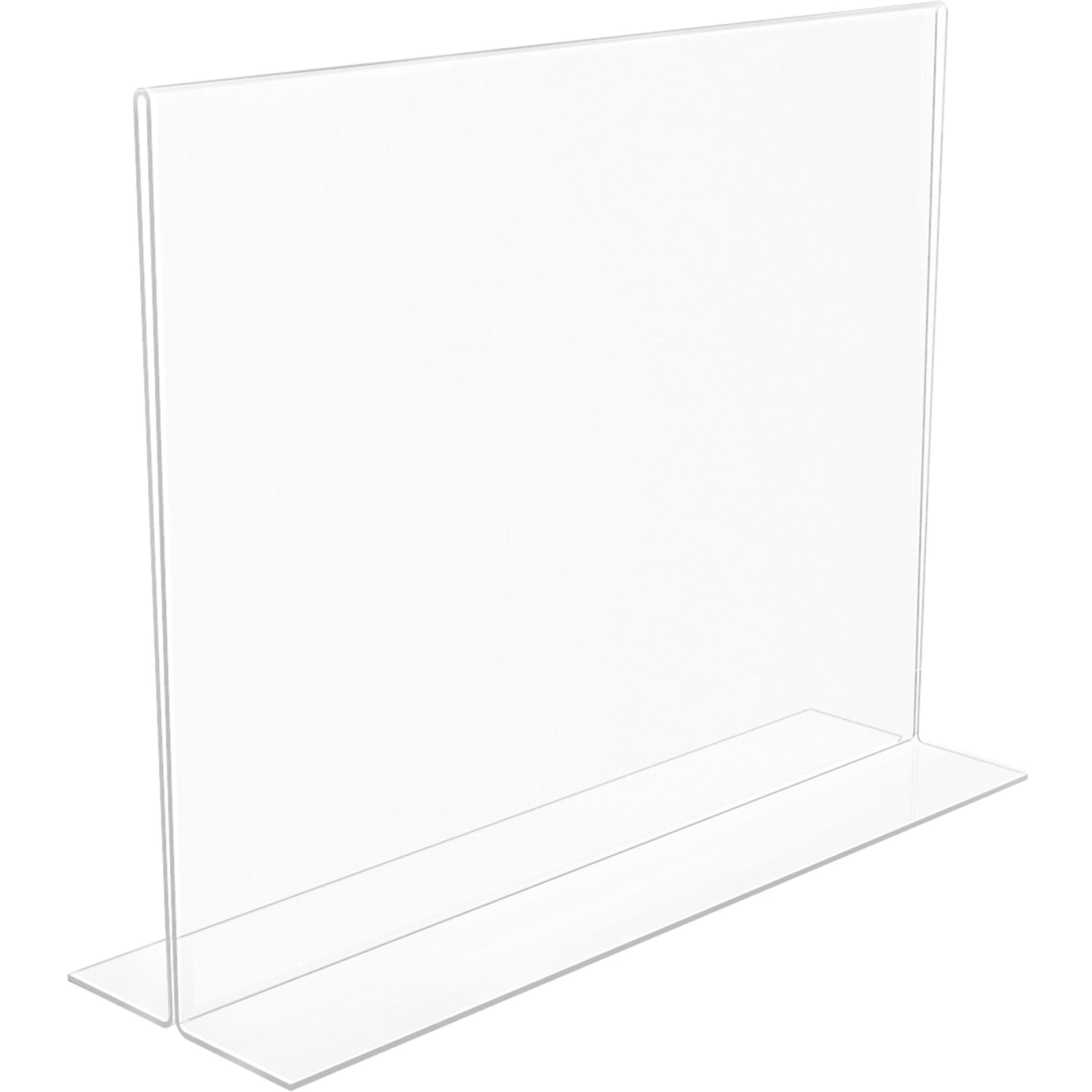 Deflecto Anti-Glare Double-sided Sign Holder - Landscape - 8.7in Height x 11.1in Width x 3.3in Depth - Acrylic - Clear - Anti-glare, Scratch Resistant, Durable, Double-sided, Heavy Duty - 1 Each - Image 4