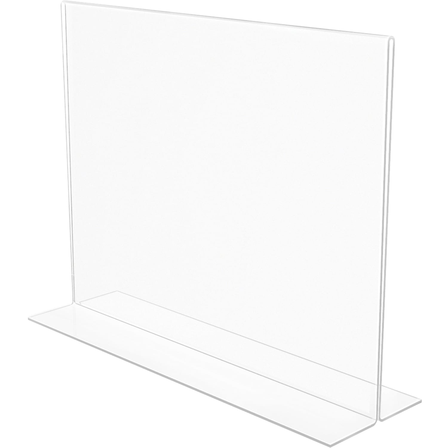 Deflecto Anti-Glare Double-sided Sign Holder - Landscape - 8.7in Height x 11.1in Width x 3.3in Depth - Acrylic - Clear - Anti-glare, Scratch Resistant, Durable, Double-sided, Heavy Duty - 1 Each - Image 5