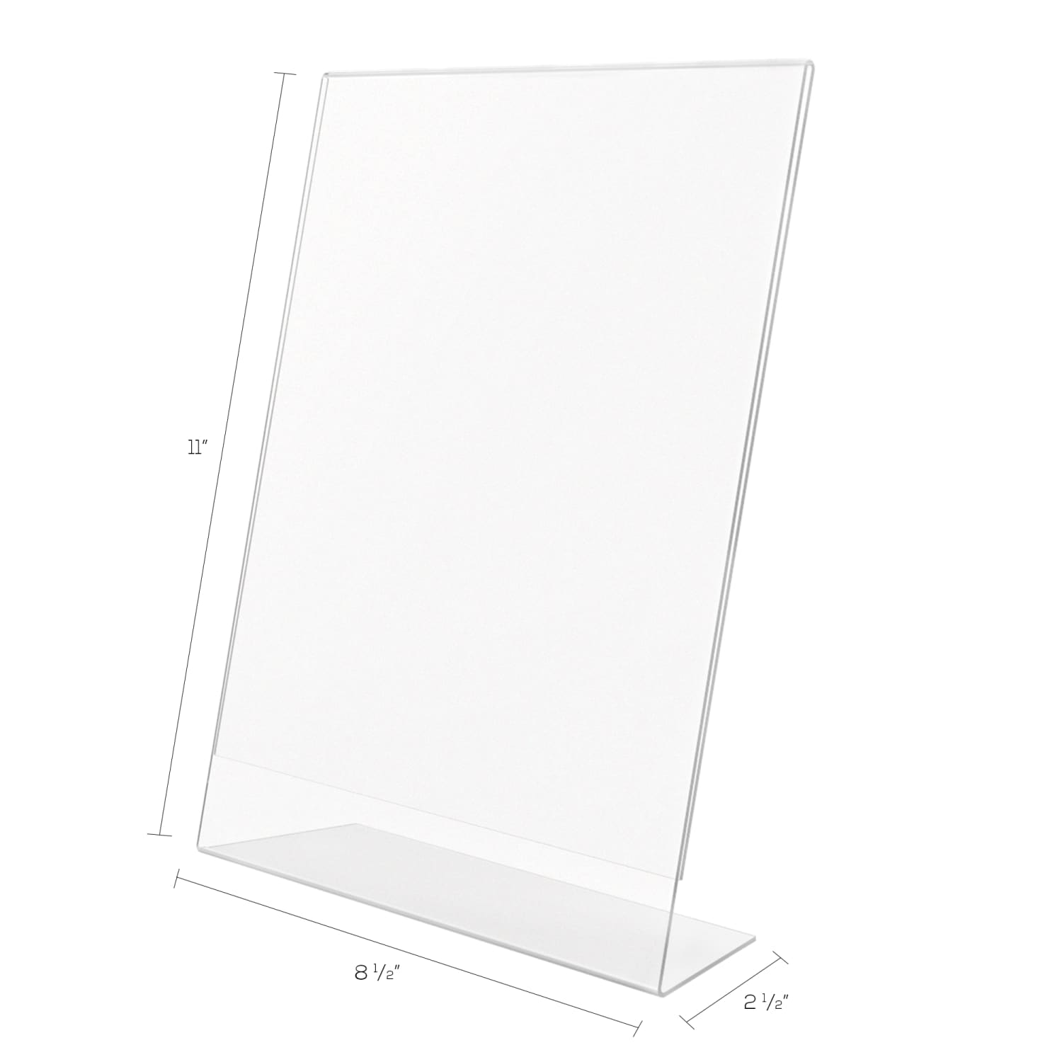 Deflecto Anti-Glare Slanted Sign Holder, Portrait, 11in x 8 1/2in, Clear - Image 6
