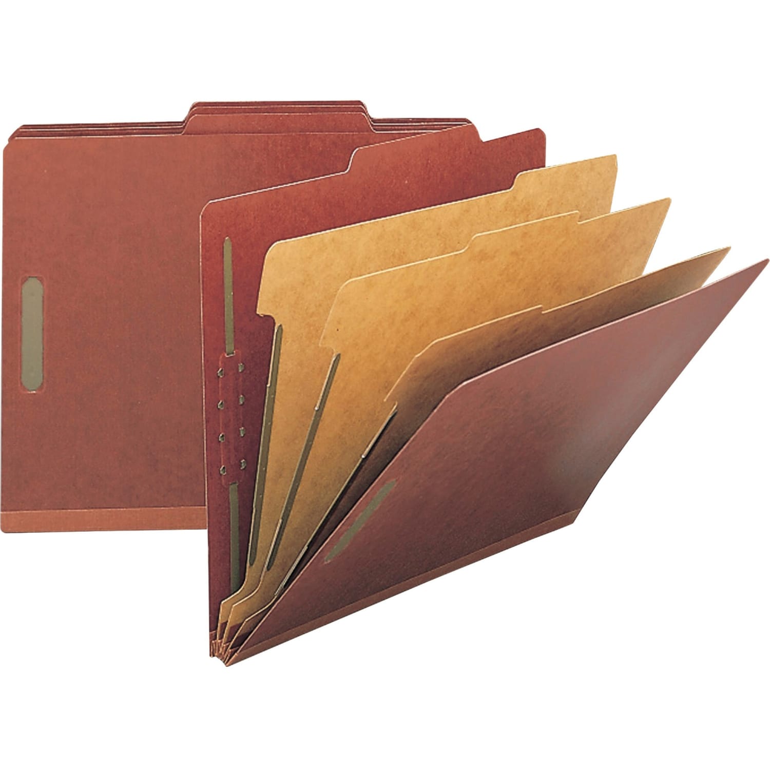 Nature Saver Classification Folders, Letter Size, 3 Partitions, 100% Recycled, Redrope, Box Of 10 - Image 3