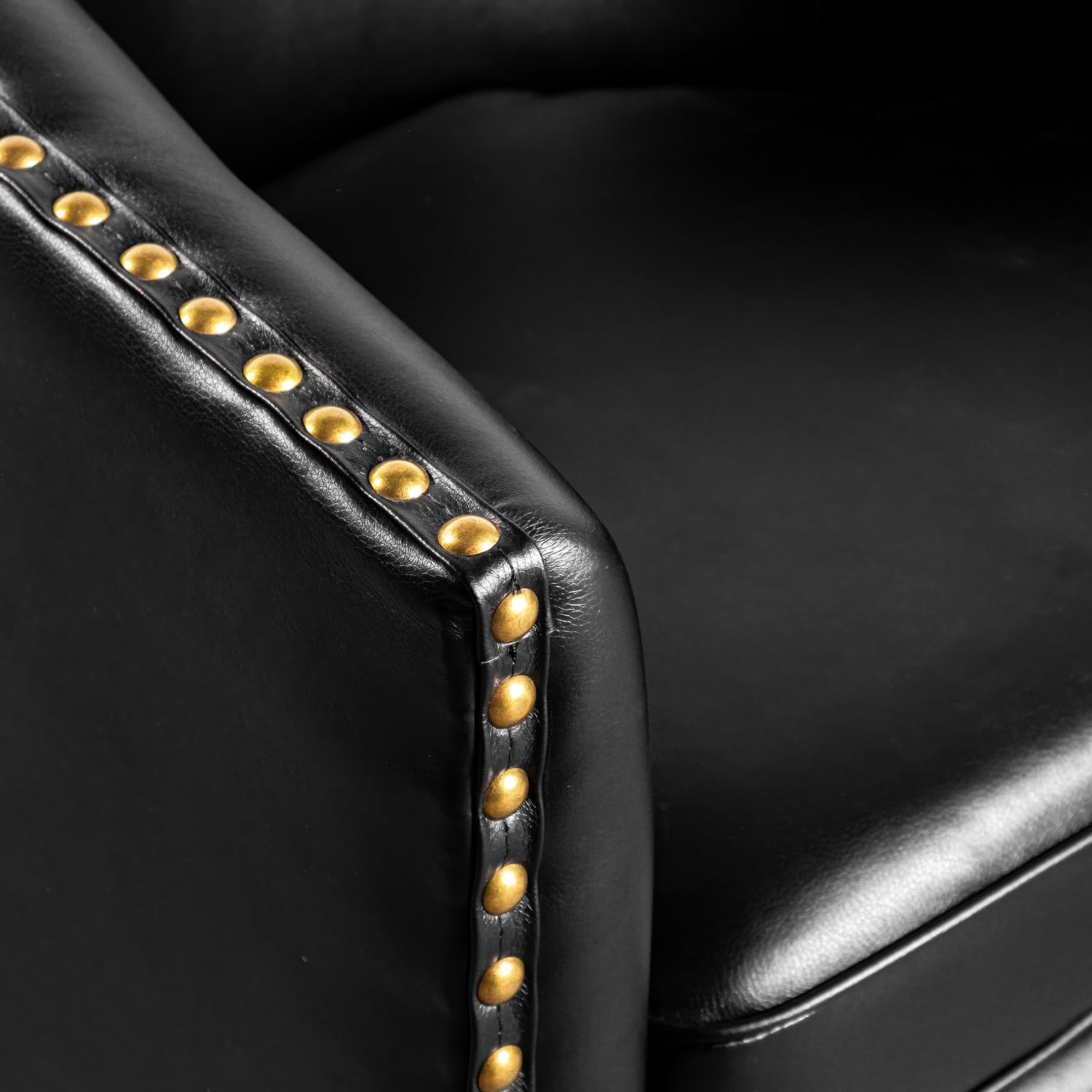 Flash Furniture Myles Club Style Commercial Barrel Accent Armchair with 360 deg Swivel Metal Base and Upholstery with Decorative Nail Head Trim Black PopularChairscom