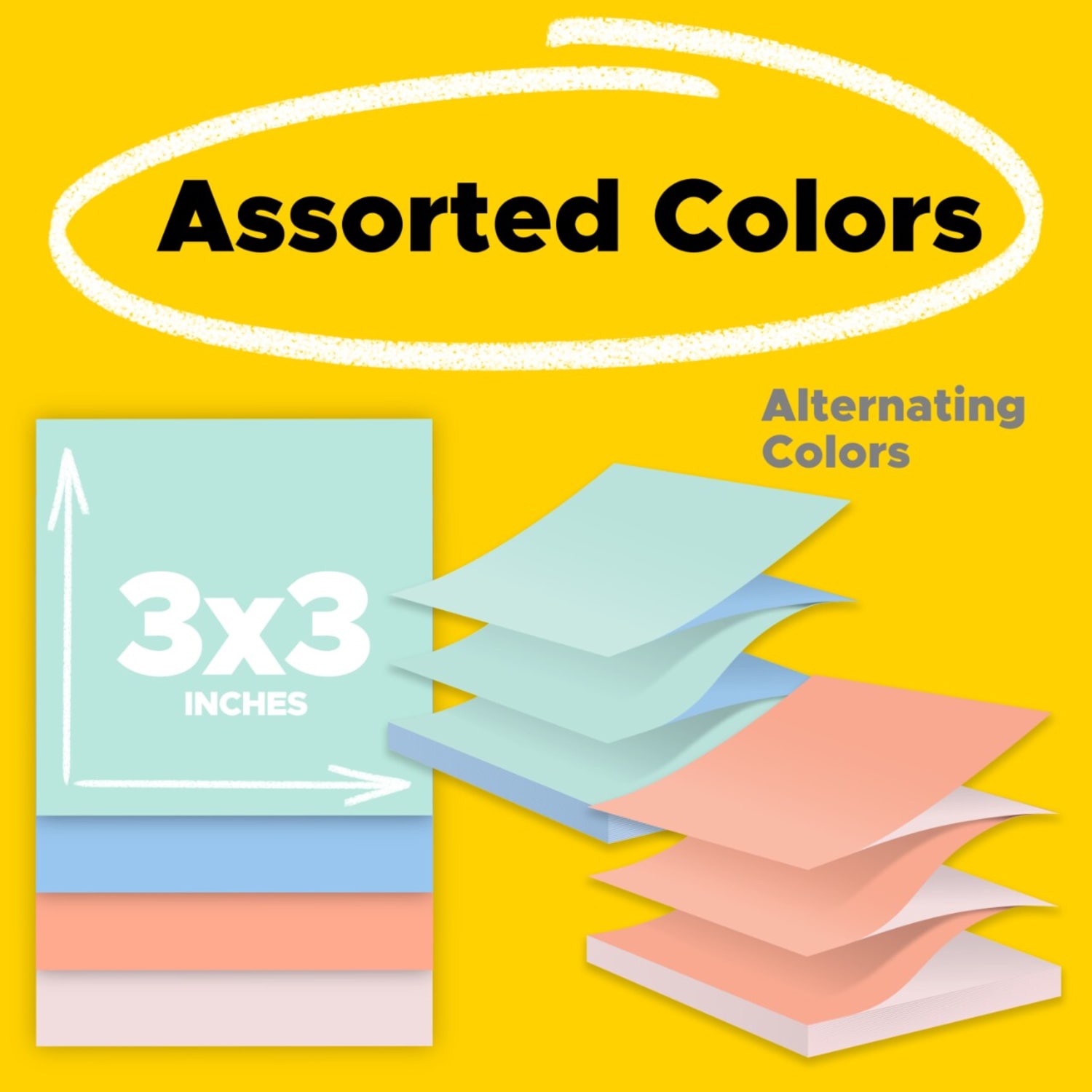 Post-it Pop Up Notes, 12 Pads, 3 in x 3 in, Clean Removal, School Supplies and Office Products, Sticky Notes  - R330UALT - Image 3