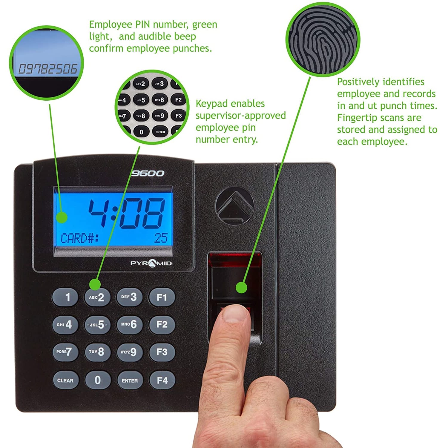 Pyramid TimeTrax Elite [TTELITEEK] Automated Biometric Fingerprint Time Clock  - TTELITEEK - Image 4