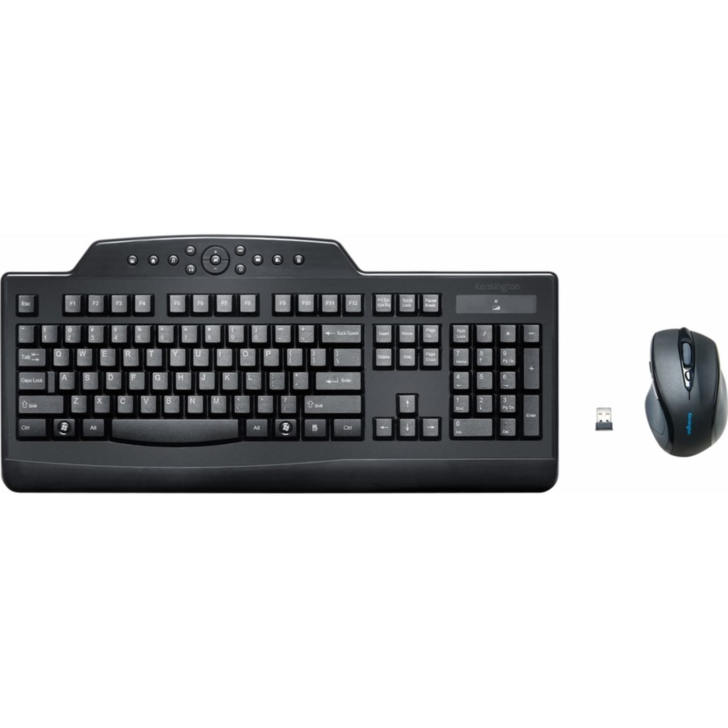 Kensington Wireless Keyboard & Mouse, Adjustable Full Size Keyboard, Black, Right-Handed Optical Mouse, KMW72408 - Image 4