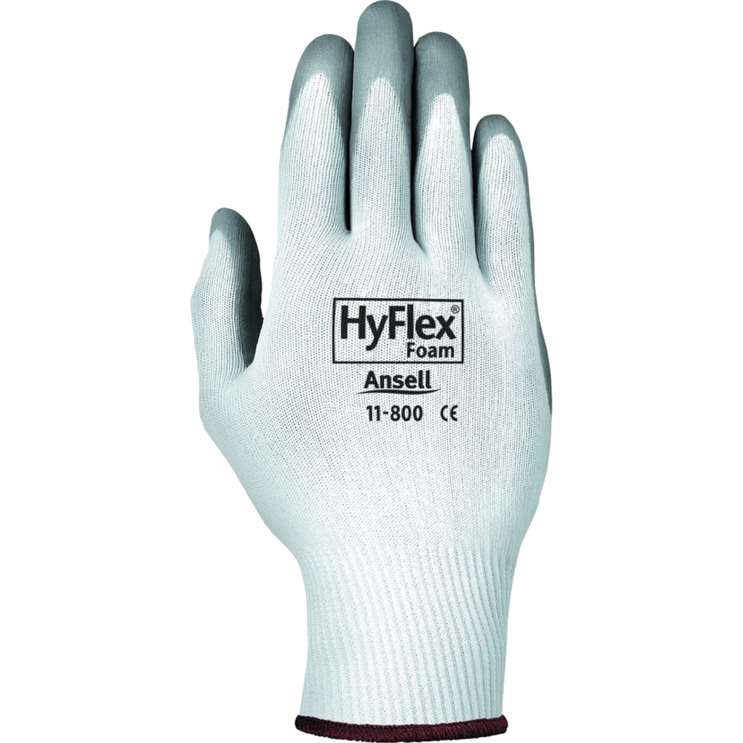 Ansell HyFlex Foam 11-800 Abrasion-Resistant Gloves, Medium, Gray/White - Image 5