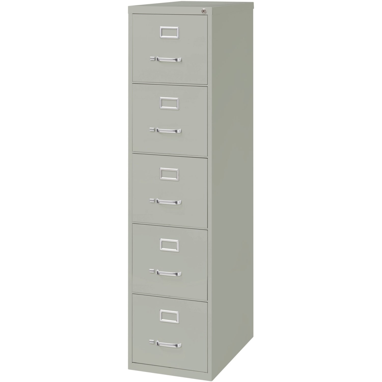 Lorell Fortress 26-1/2inD Vertical 5-Drawer Letter-Size File Cabinet, Light Gray - Image 6