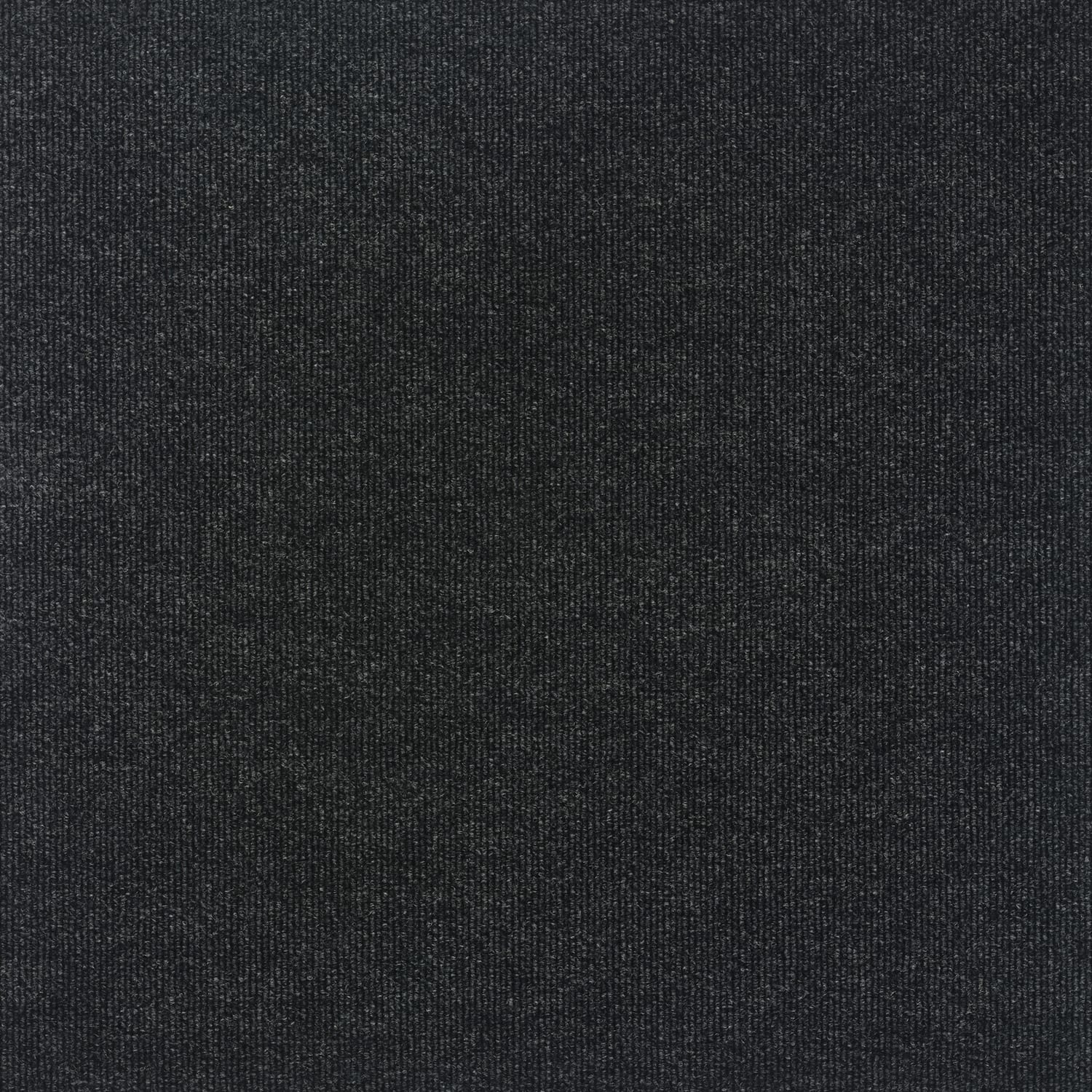 Foss Floors Spyglass Peel & Stick Carpet Tiles, 24in x 24in, Black Ice, Set Of 15 Tiles