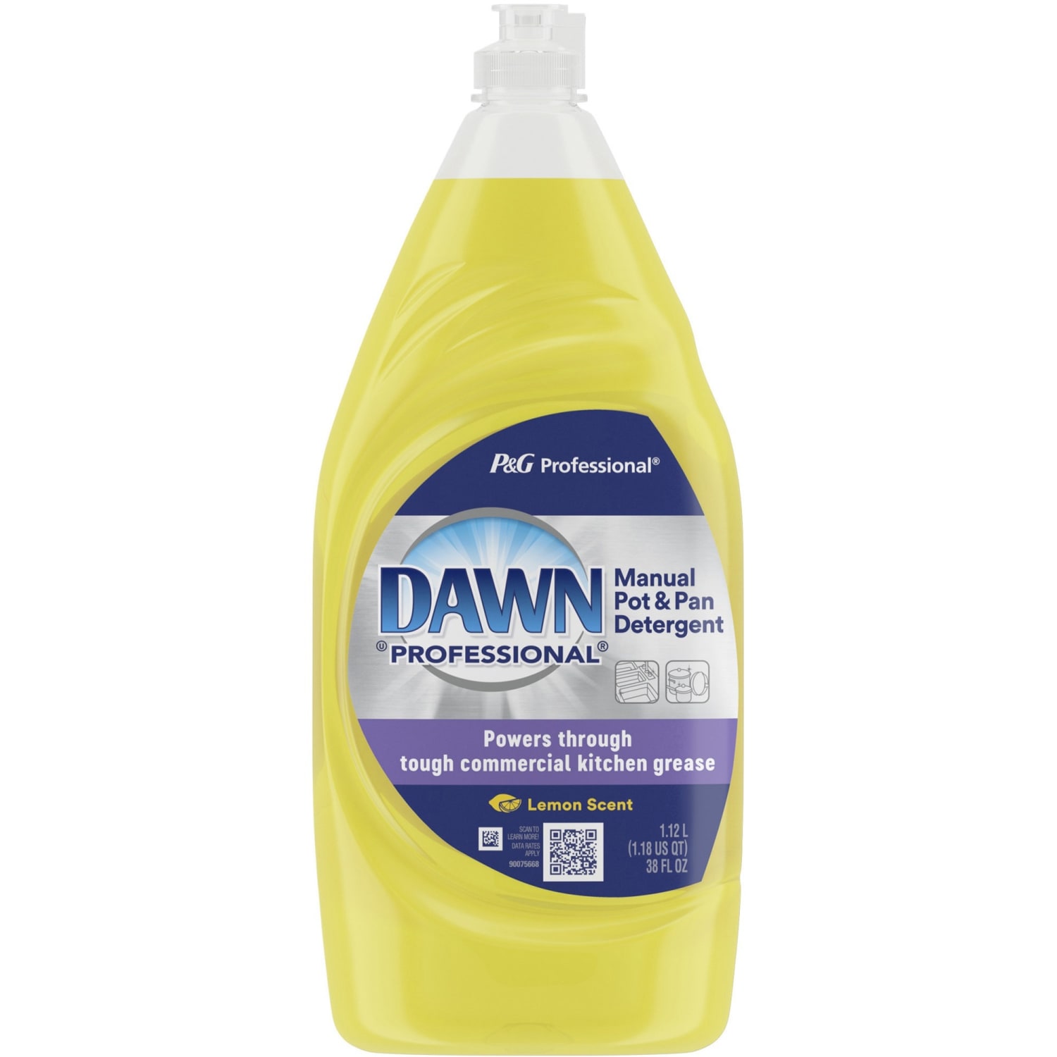 Dawn Manual Pot/Pan Detergent, 38 fl oz Lemon Scent , Yellow - 45113