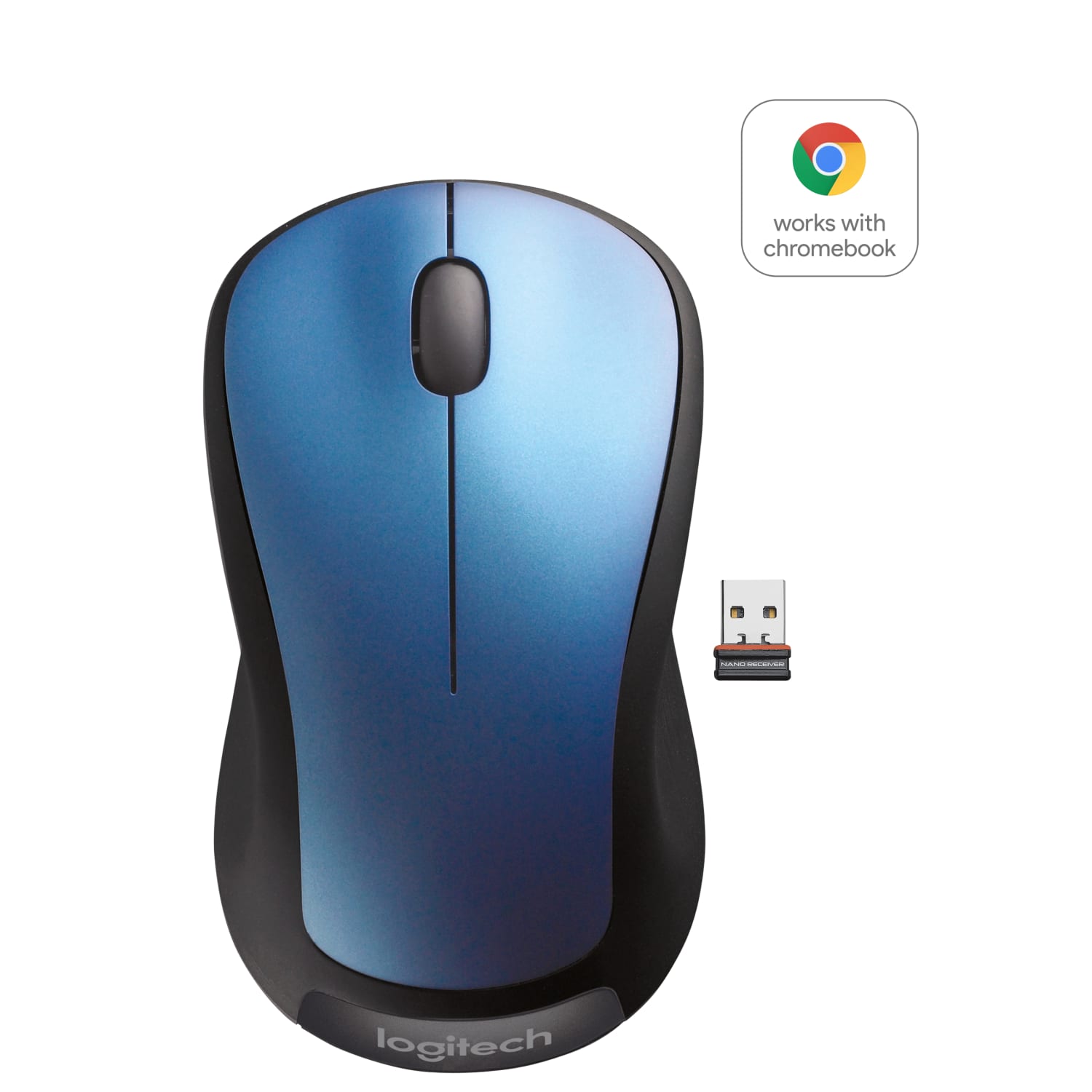 Logitech M310 Wireless Optical Mouse, Peacock Blue - Image 3