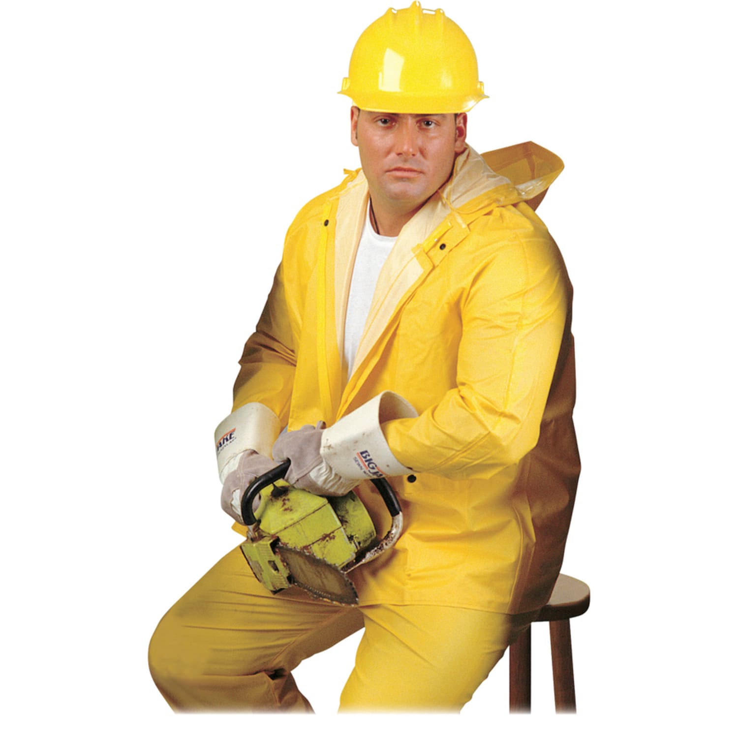 MCR Safety 3-Piece Rainsuit, Large, Yellow - Image 4