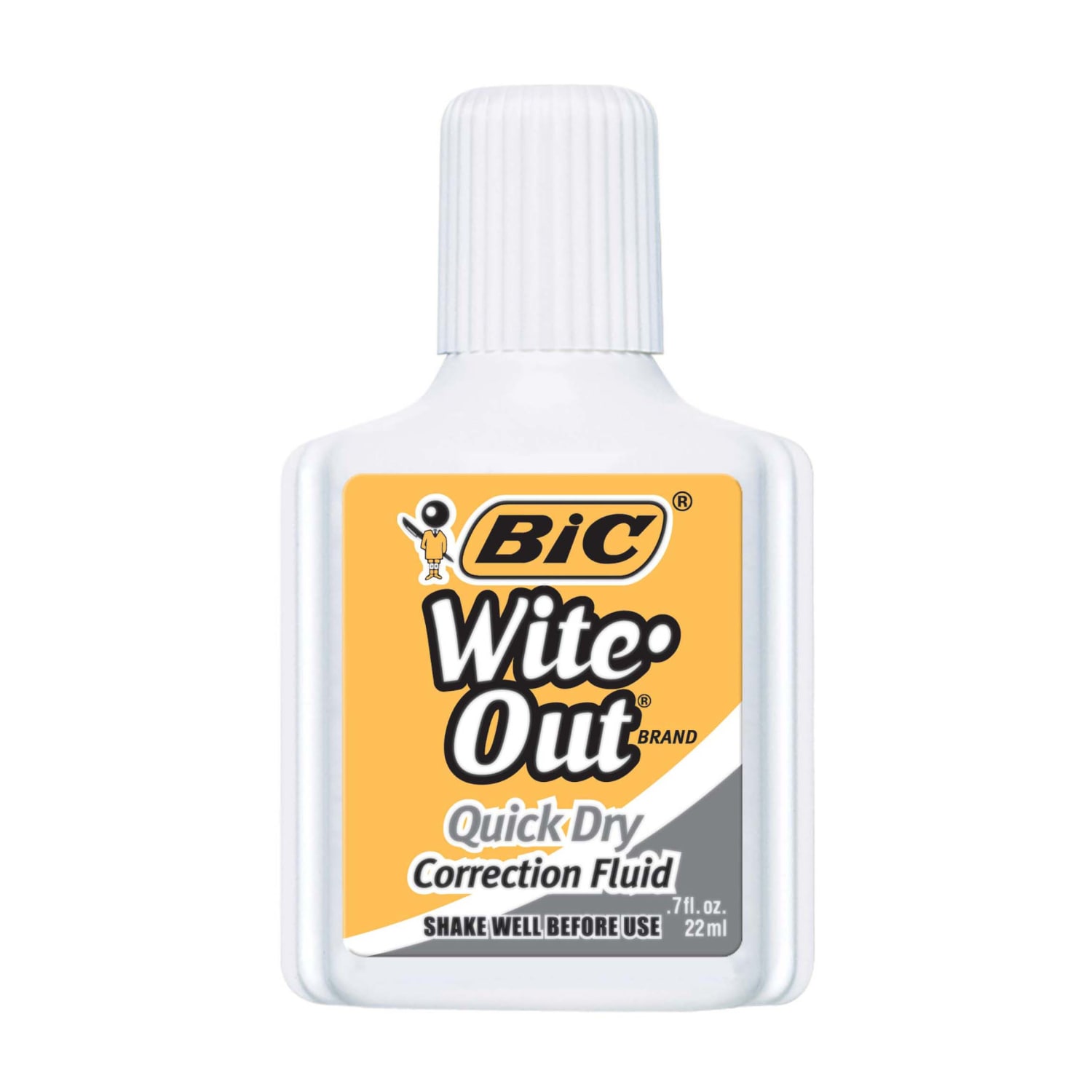 BIC Wite-Out Quick Dry Correction Fluid With Foam Applicator, White, Pack Of 12 - Image 5