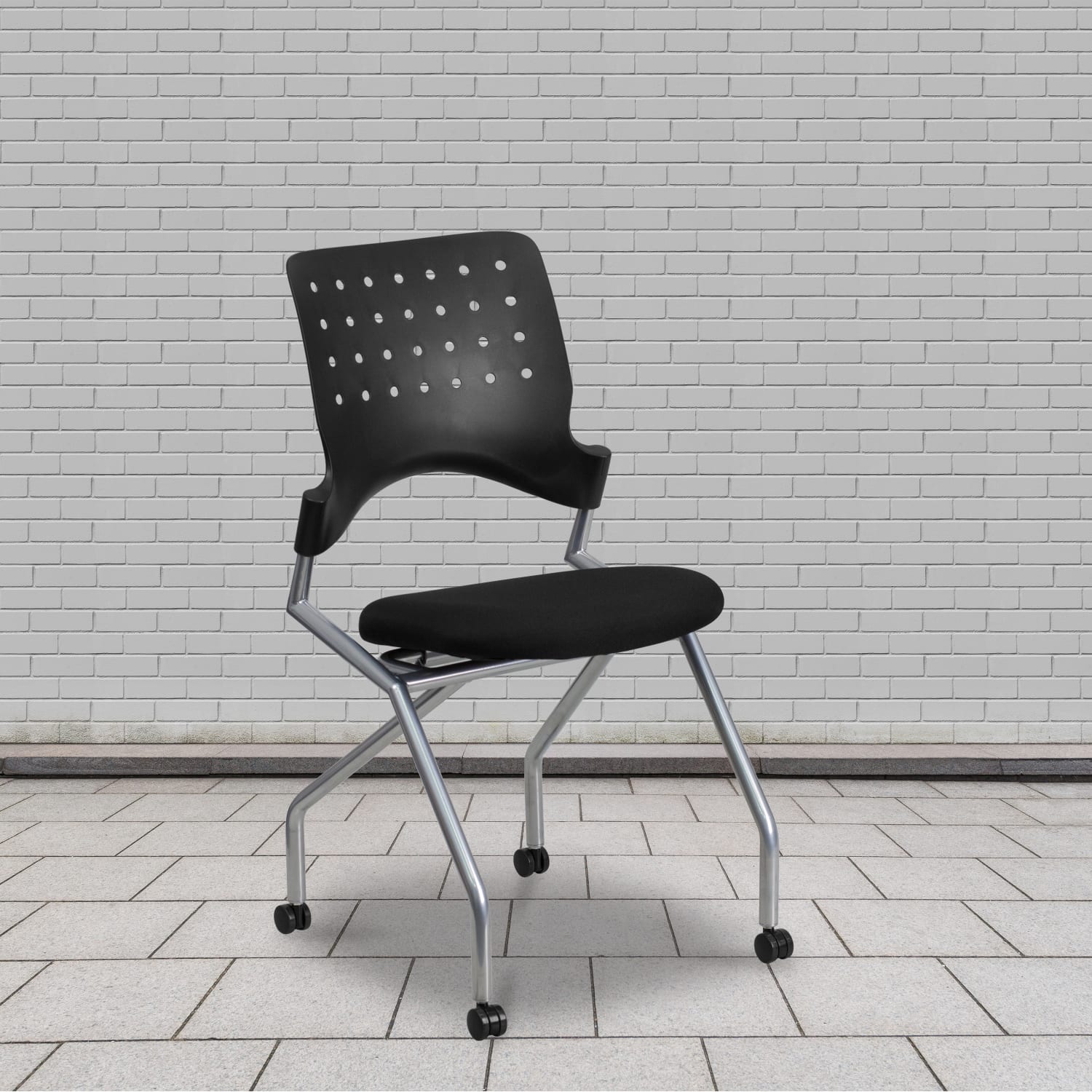 Flash Furniture Galaxy Mobile Nesting Chair, Black Fabric - Image 3