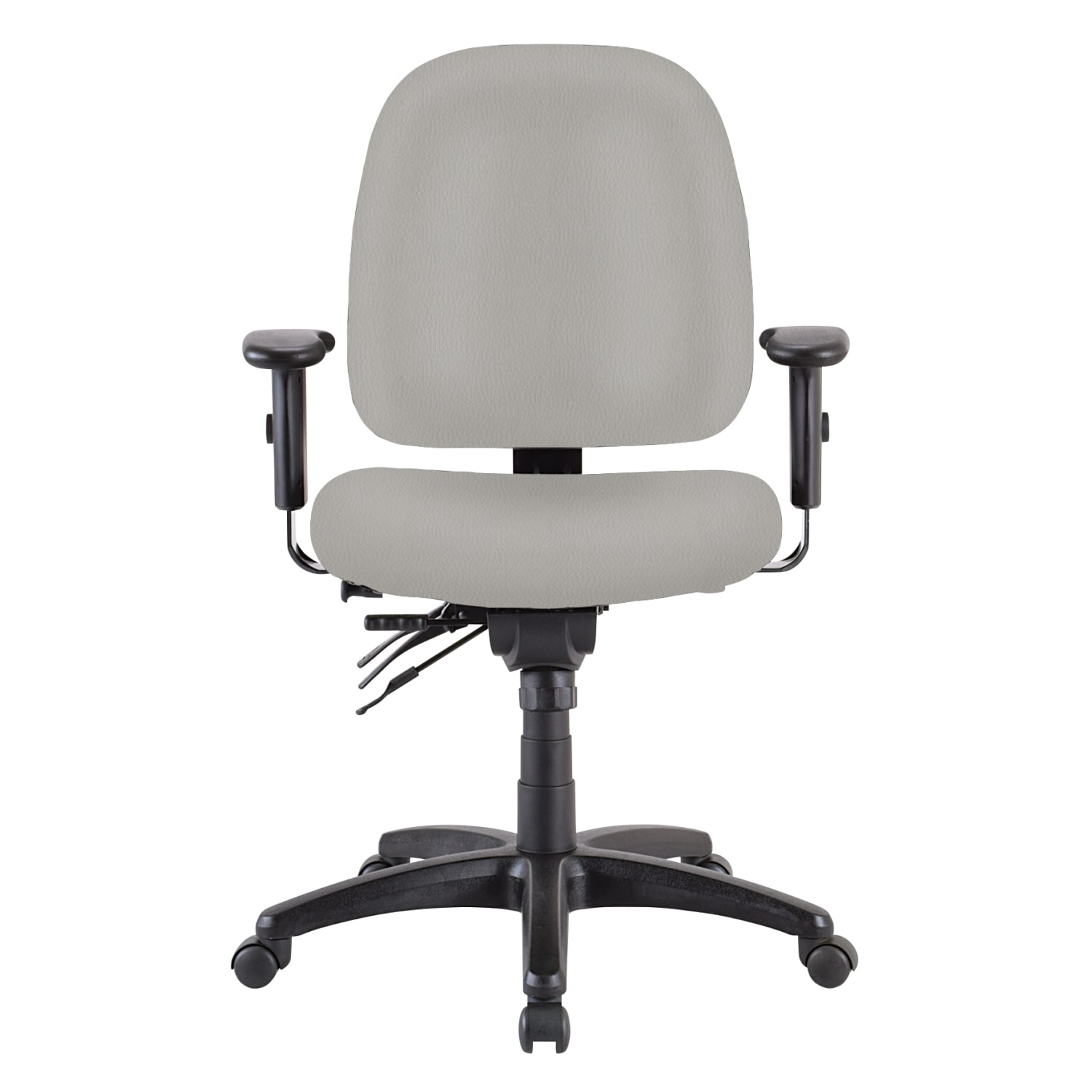 WorkPro 4X4 498SL Ergonomic Antimicrobial Vinyl Low Back Multi Function Task Chair GrayBlack PopularChairscom