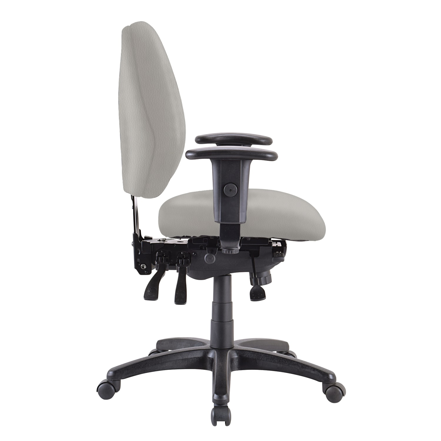 WorkPro 4X4 498SL Ergonomic Antimicrobial Vinyl Low Back Multi Function Task Chair GrayBlack PopularChairscom