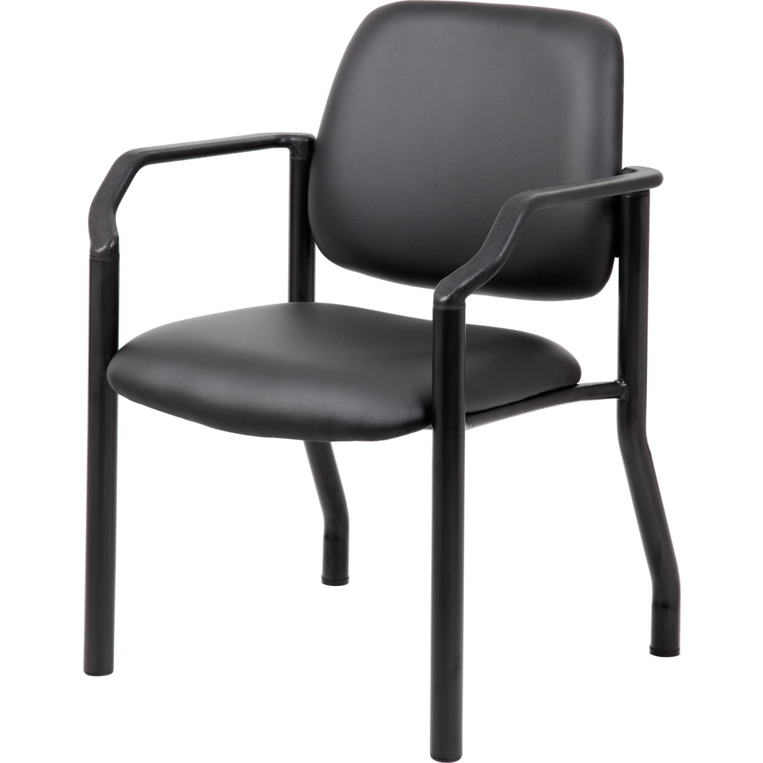 Boss Office Products MidBack Guest Chair With Arms Black PopularChairscom Boss Office Products Mid Back Guest Chair With Arms Black PopularChairscom