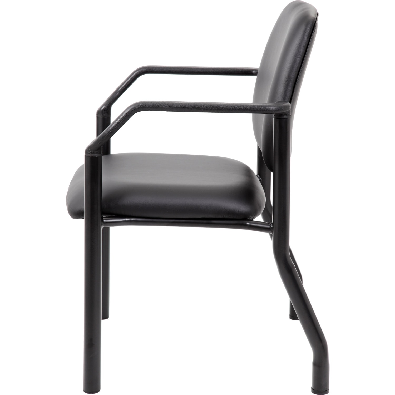 Boss Office Products MidBack Guest Chair With Arms Black PopularChairscom Boss Office Products Mid Back Guest Chair With Arms Black PopularChairscom