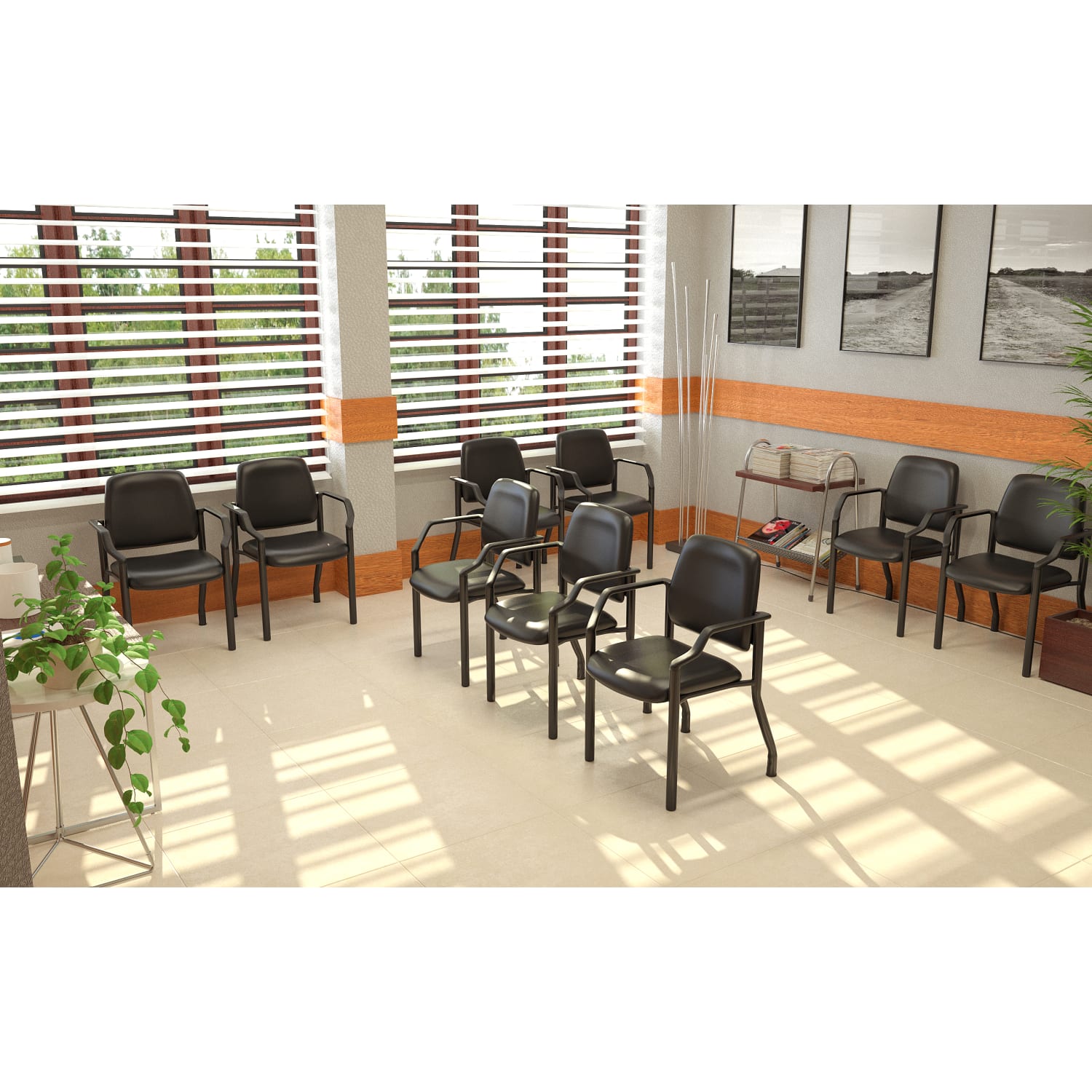 Boss Office Products MidBack Guest Chair With Arms Black PopularChairscom Boss Office Products Mid Back Guest Chair With Arms Black PopularChairscom