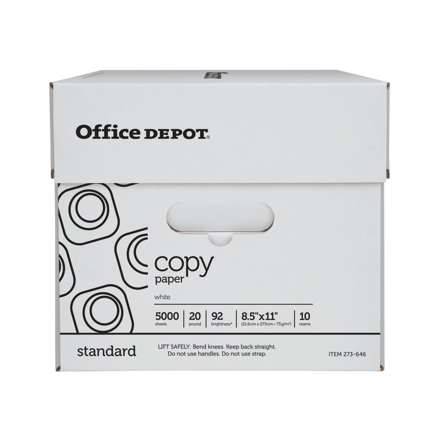 Office Depot Copy Paper, 10 Reams, White, Letter (8.5in x 11in), 5000 Sheets Per Case, 20 Lb, 92 Brightness - Image 4