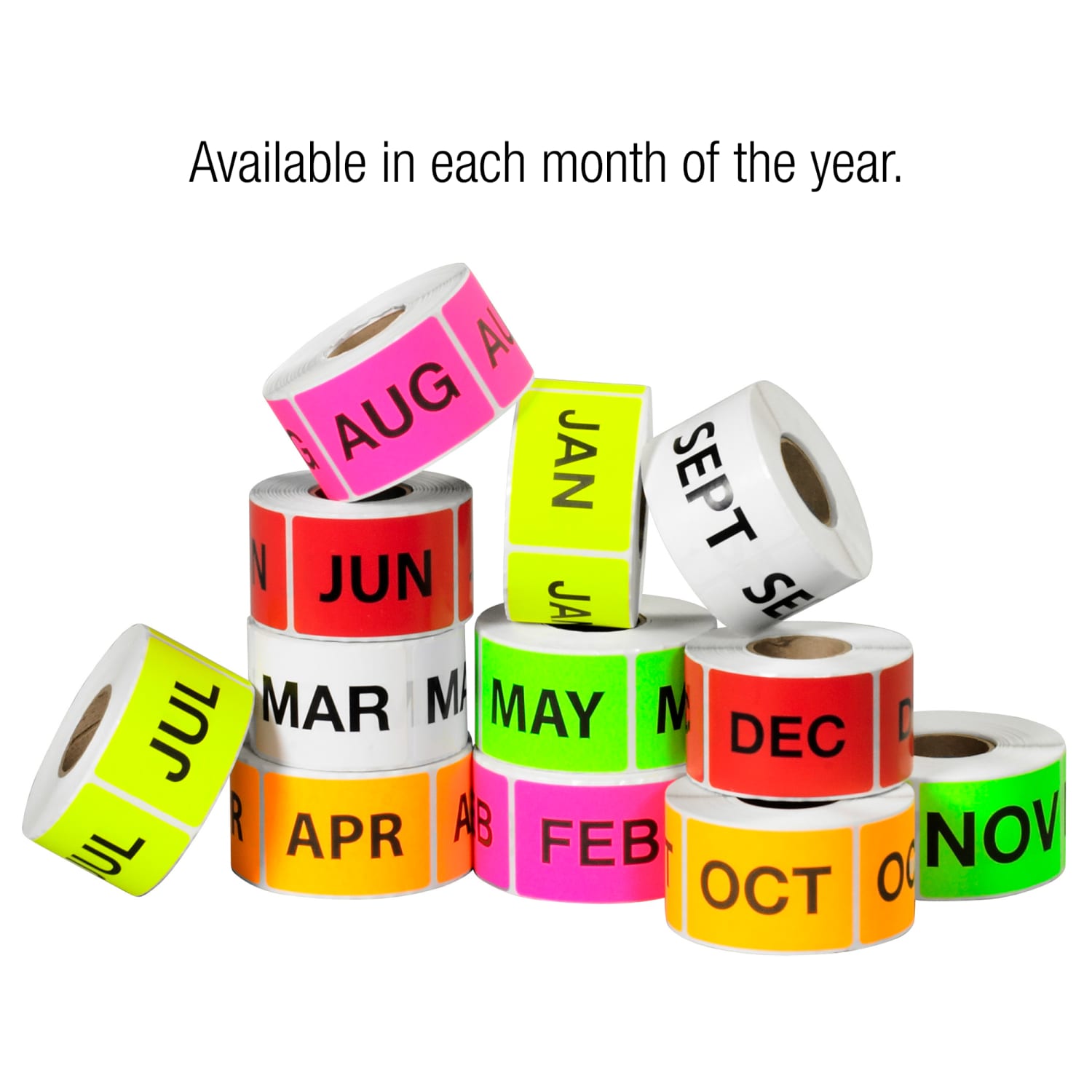 Tape Logic Permanent Inventory Label Roll, DL6922, Month-Style, "DEC," 6in x 3in, Red, Roll Of 500 - Image 4