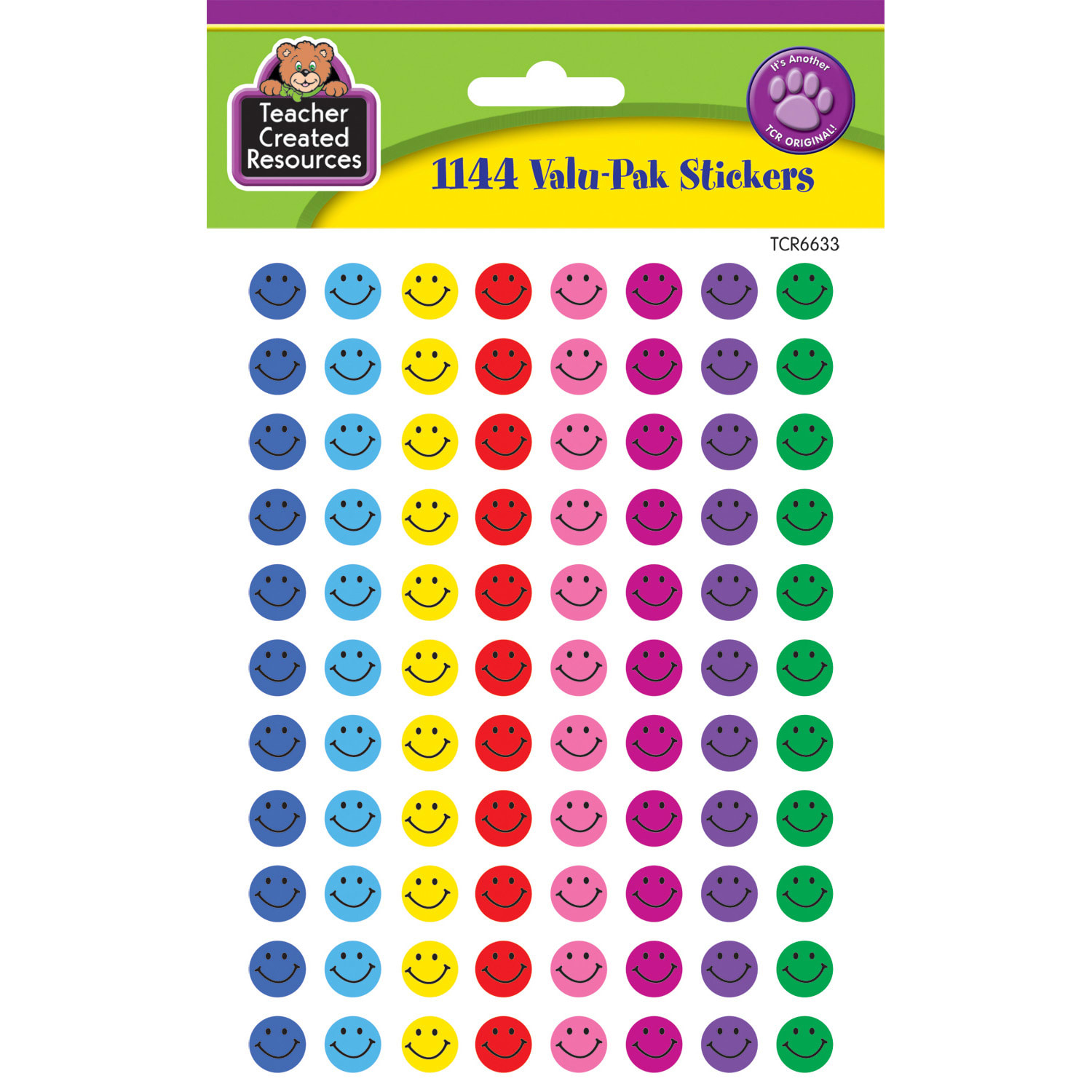 Teacher Created Resources Mini Stickers, Happy Face, 1,144 Per Pack, Set Of 6 Packs - Image 3