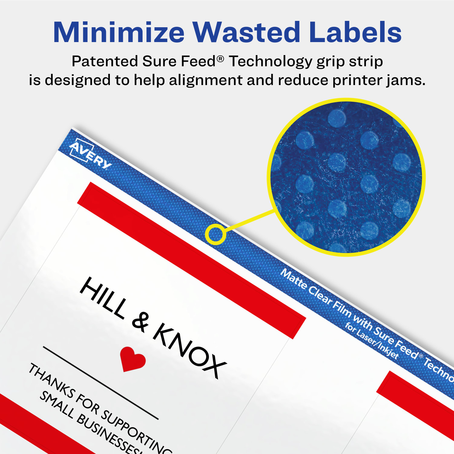 Avery Permanent Labels With Sure Feed, 94101-CMF50, Square, 3in x 3in, Matte Clear, Pack Of 300 - Image 5