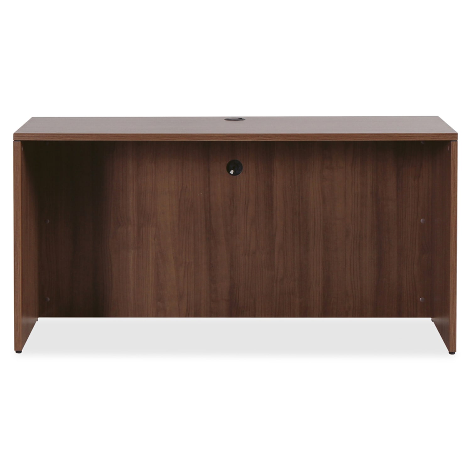 Lorell Essentials 66inW Computer Desk Credenza Shell, Walnut - Image 5