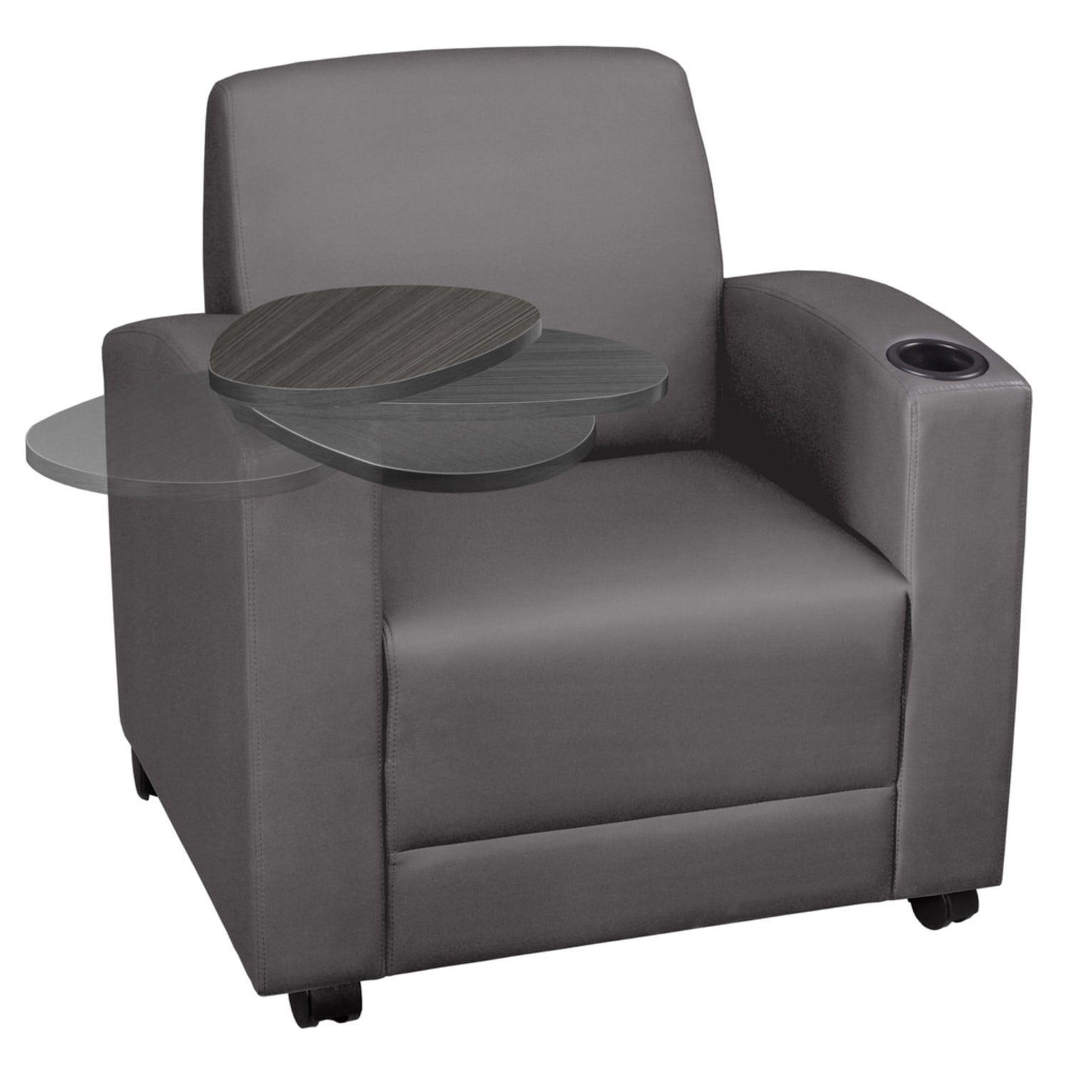 Regency Nova Lounge Accent Chair With Tablet Arm, Gray - Image 9