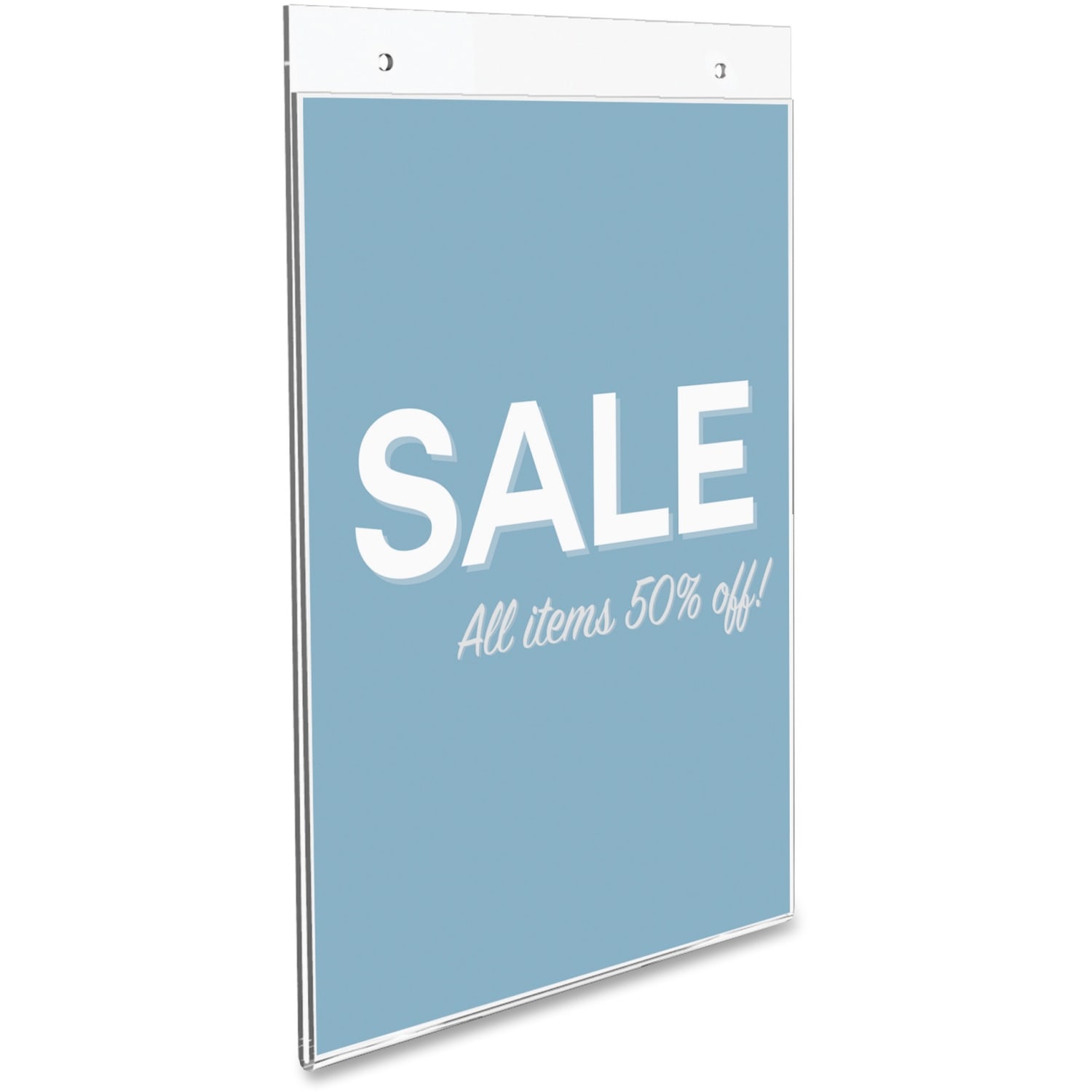 Office Depot Brand Wall Sign Holder, Vertical, 11inH x 8-1/2inW, Clear - Image 5