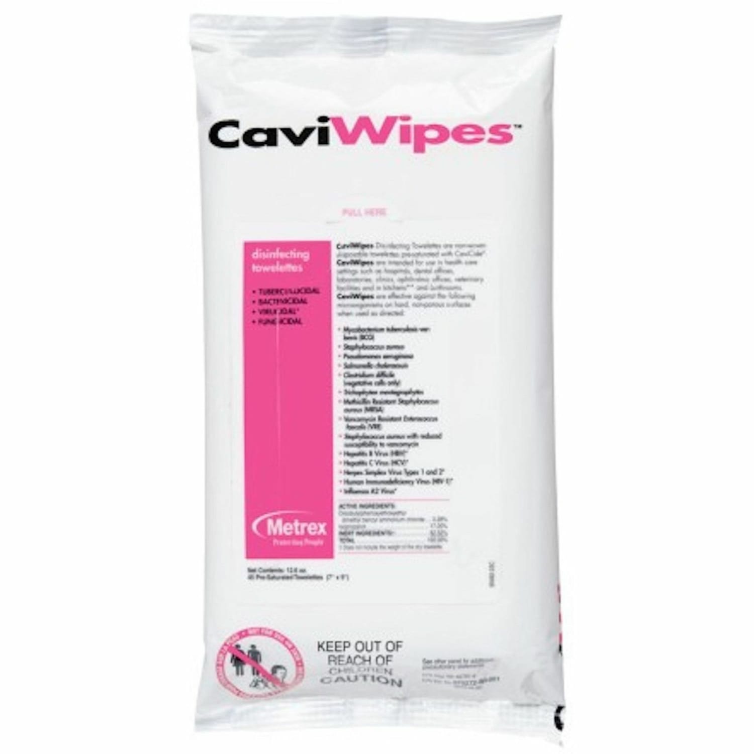 Unimed CaviWipes FlatPack Surface Disinfectant Wipes, Pack Of 45 - Image 3
