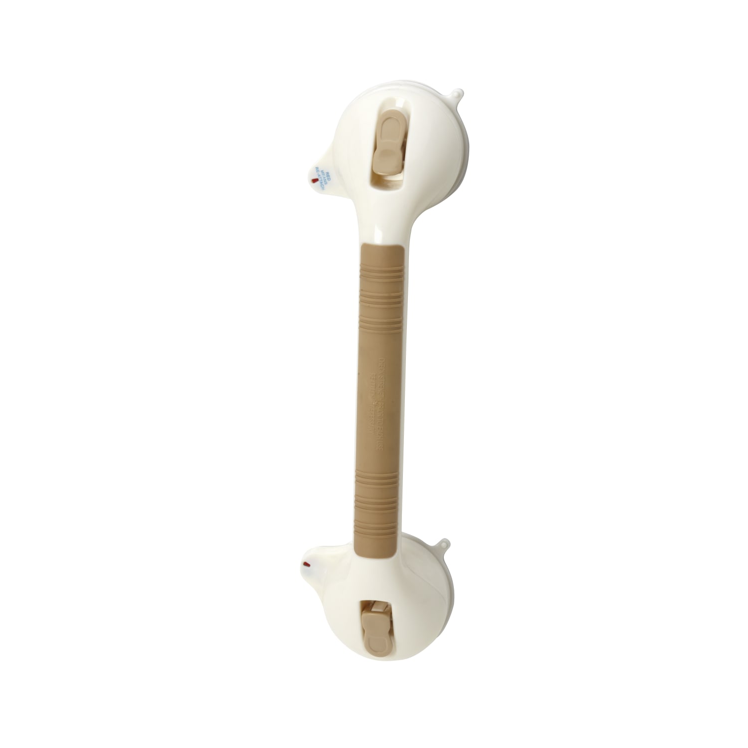 HealthSmart Suction Cup Grab Bar With Germ Protection, 16inH x 2inW x 3 1/2inD, Sand - Image 4