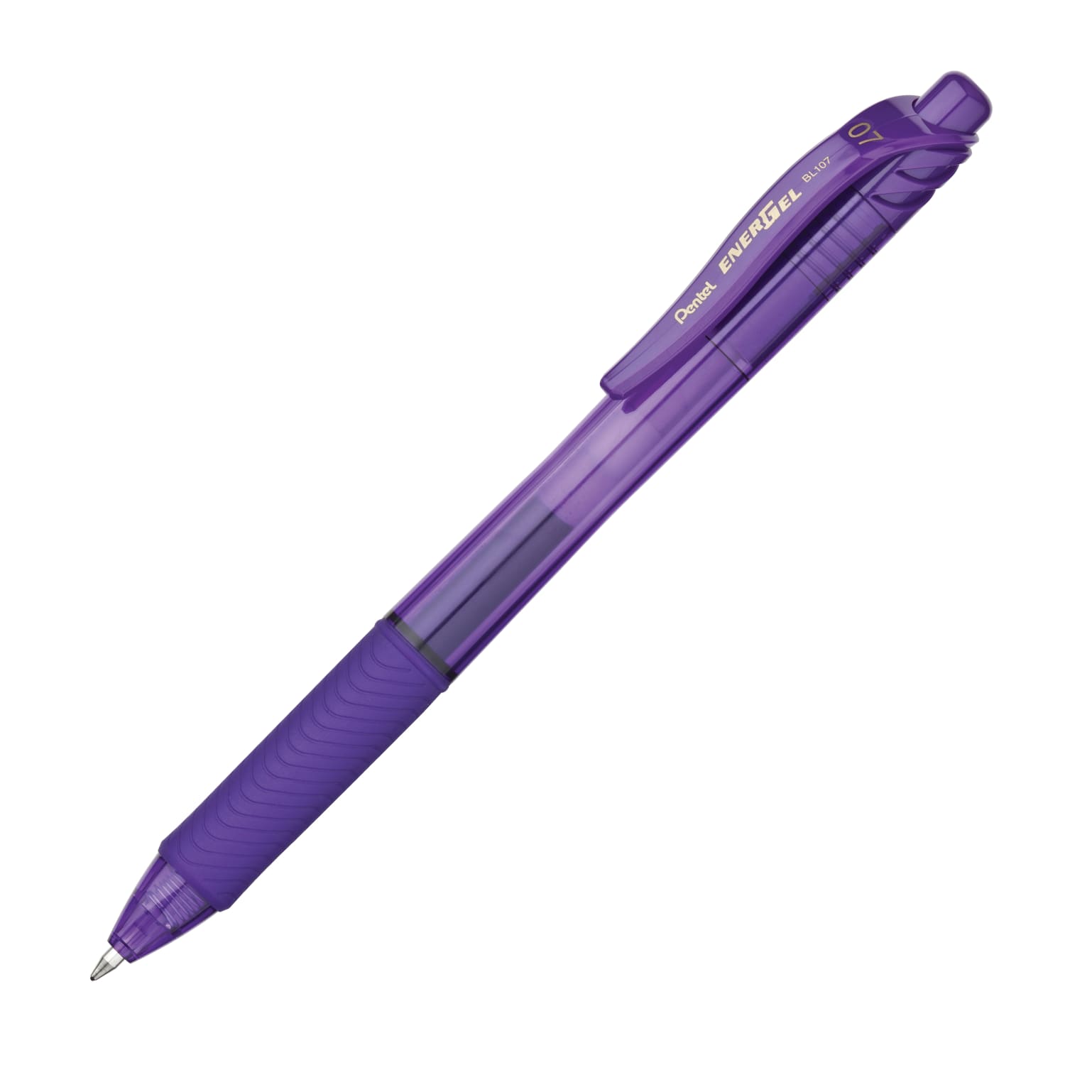 Pentel EnerGel-X Retractable Roller Gel Pens, Medium Point, 0.7 mm, 84% Recycled, Violet Barrel, Violet Ink, Pack Of 12 Pens - Image 3