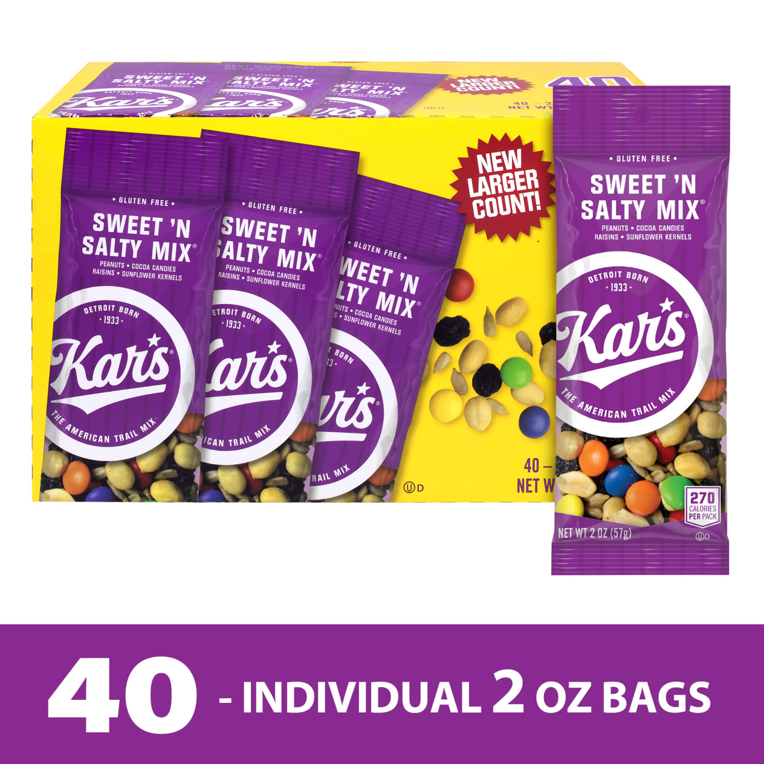 Kars Sweet N Salty Trail Mix, 2 Oz, Box Of 40 Packs - Image 3