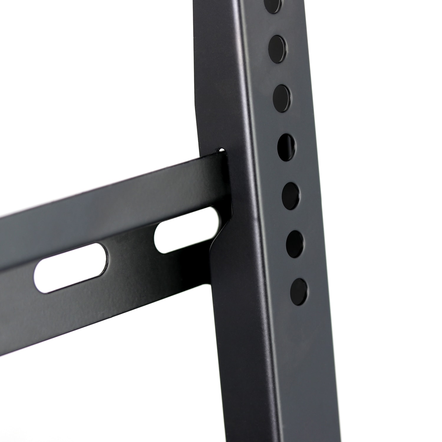 MegaMounts Heavy-Duty Fixed Wall Mount For 26 - 55in TVs, 17inH x 18.5inW x 1.25inD, Matte Black - Image 5