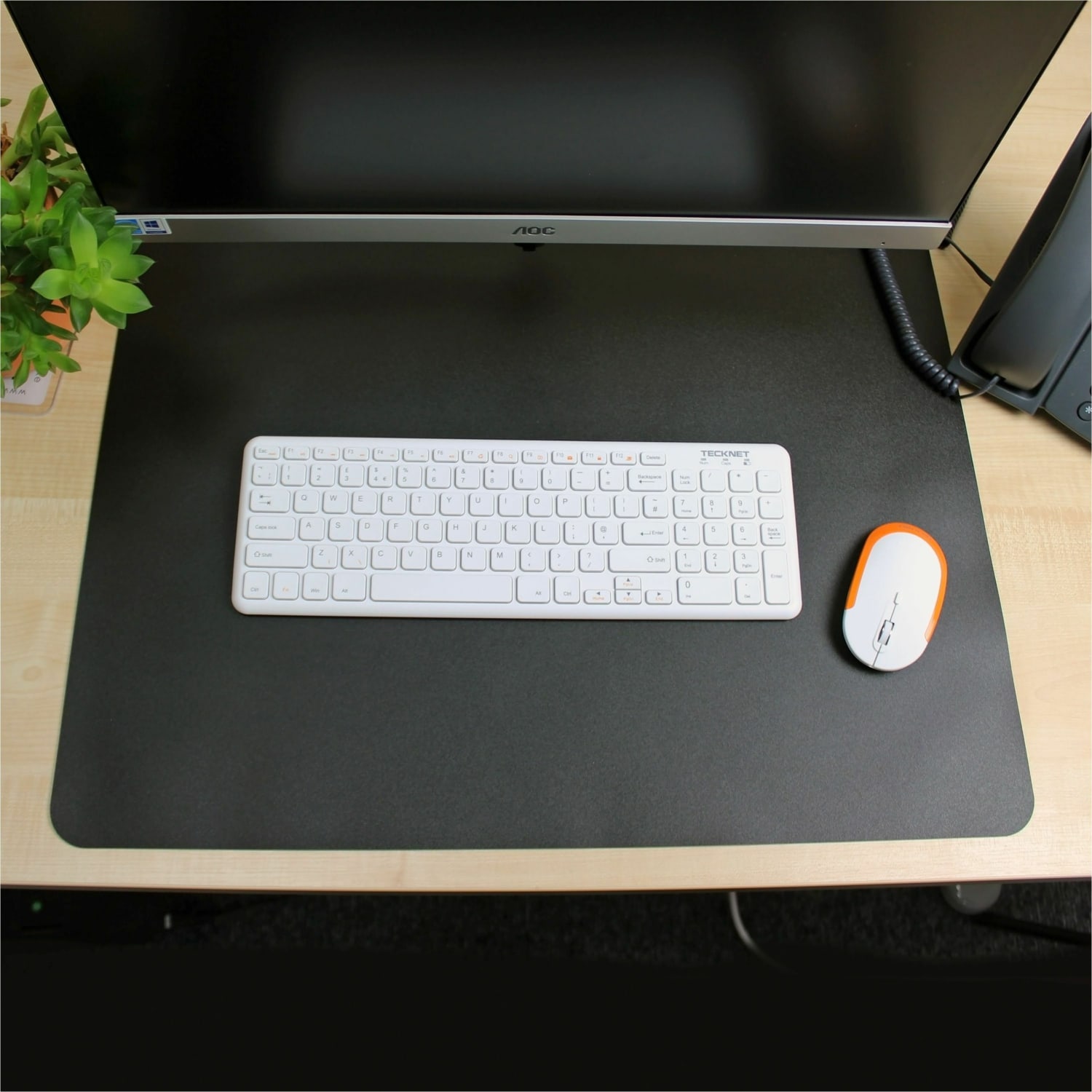 Lorell Desk Pad - Rectangular - 36in Width20in Depth - Black - Image 3