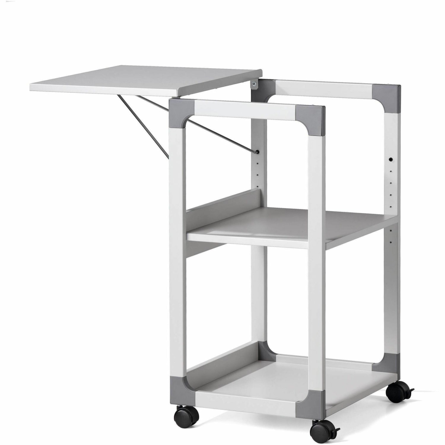 DURABLE SYSTEM MULTI TROLLEY 48 - Cart - for printer - hardwood, melamine, powder-coated metal, glass enforced plastic - gray - Image 3