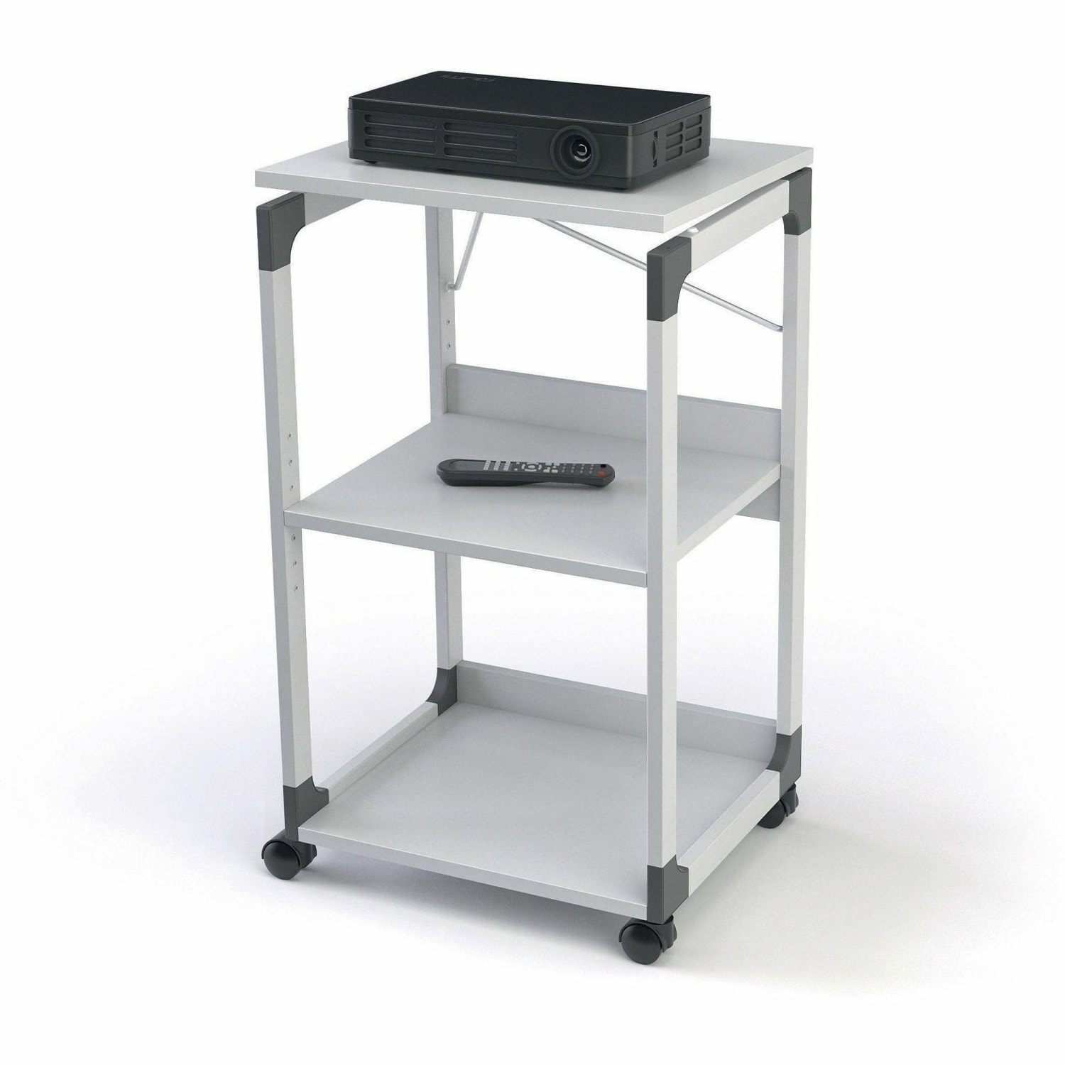 DURABLE SYSTEM MULTI TROLLEY 48 - Cart - for printer - hardwood, melamine, powder-coated metal, glass enforced plastic - gray - Image 6