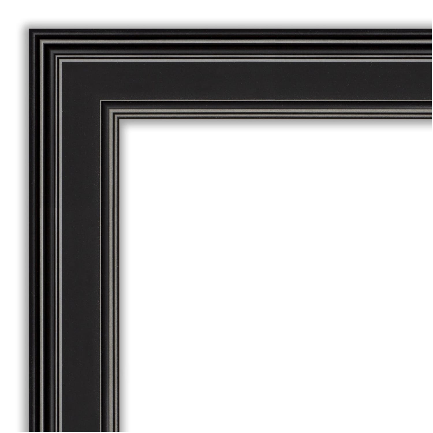Amanti Art Non-Magnetic Cork Bulletin Board, 36in x 18in, Natural, Ridge Black Plastic Frame - Image 4
